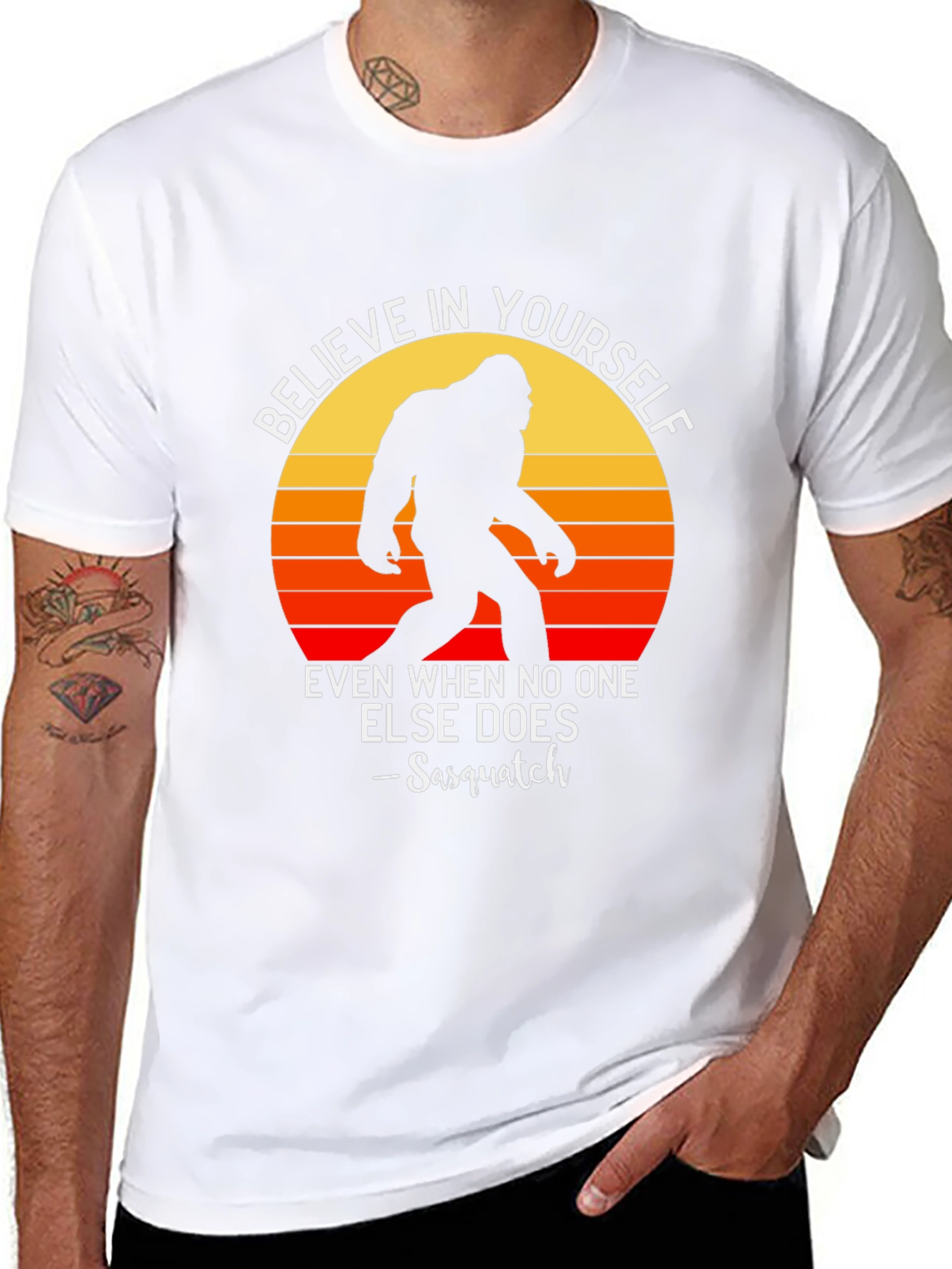 Believe in Yourself Sasquatch Graphic Tee