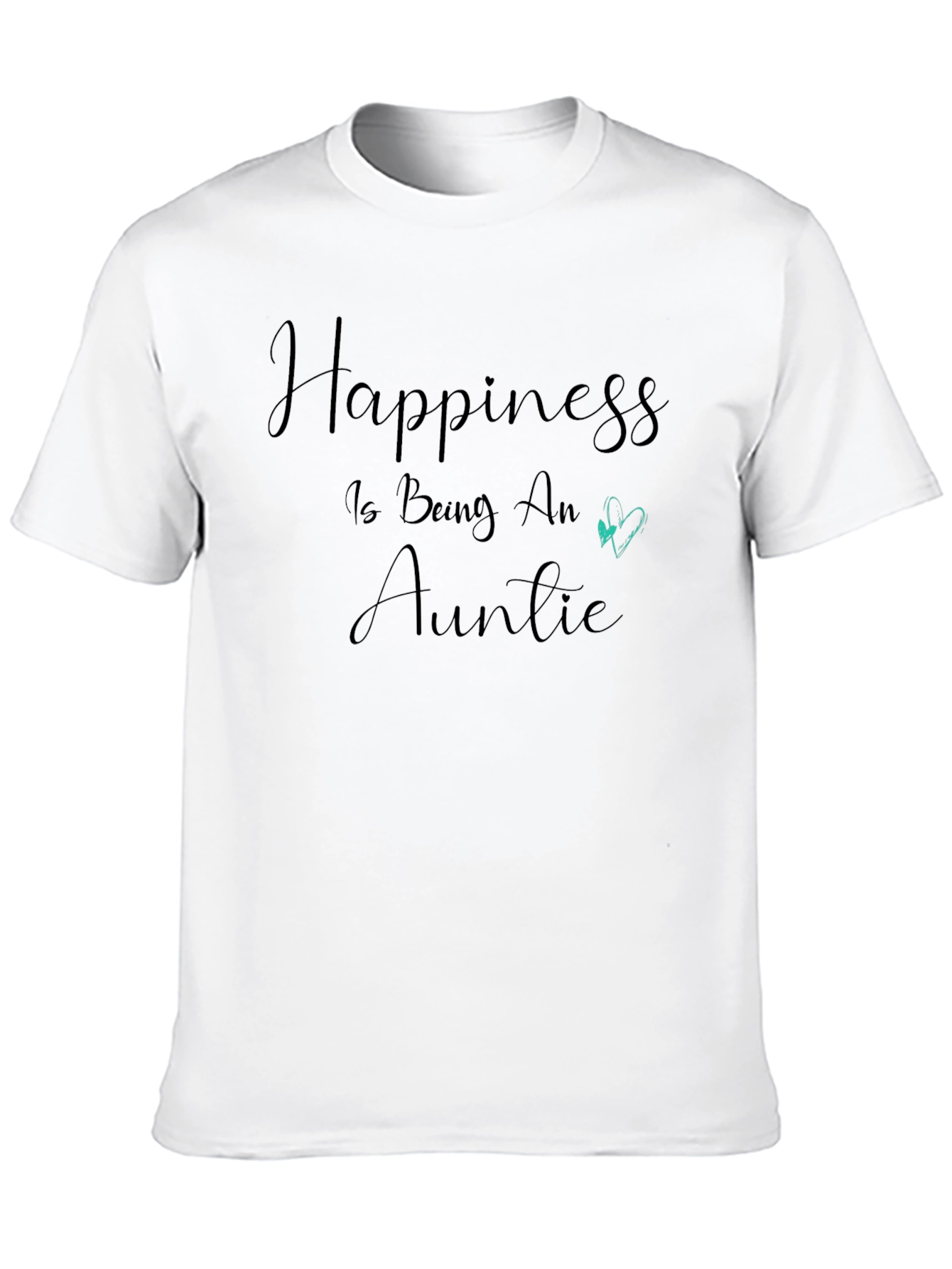 Happiness Is Being An Auntie Black T-Shirt
