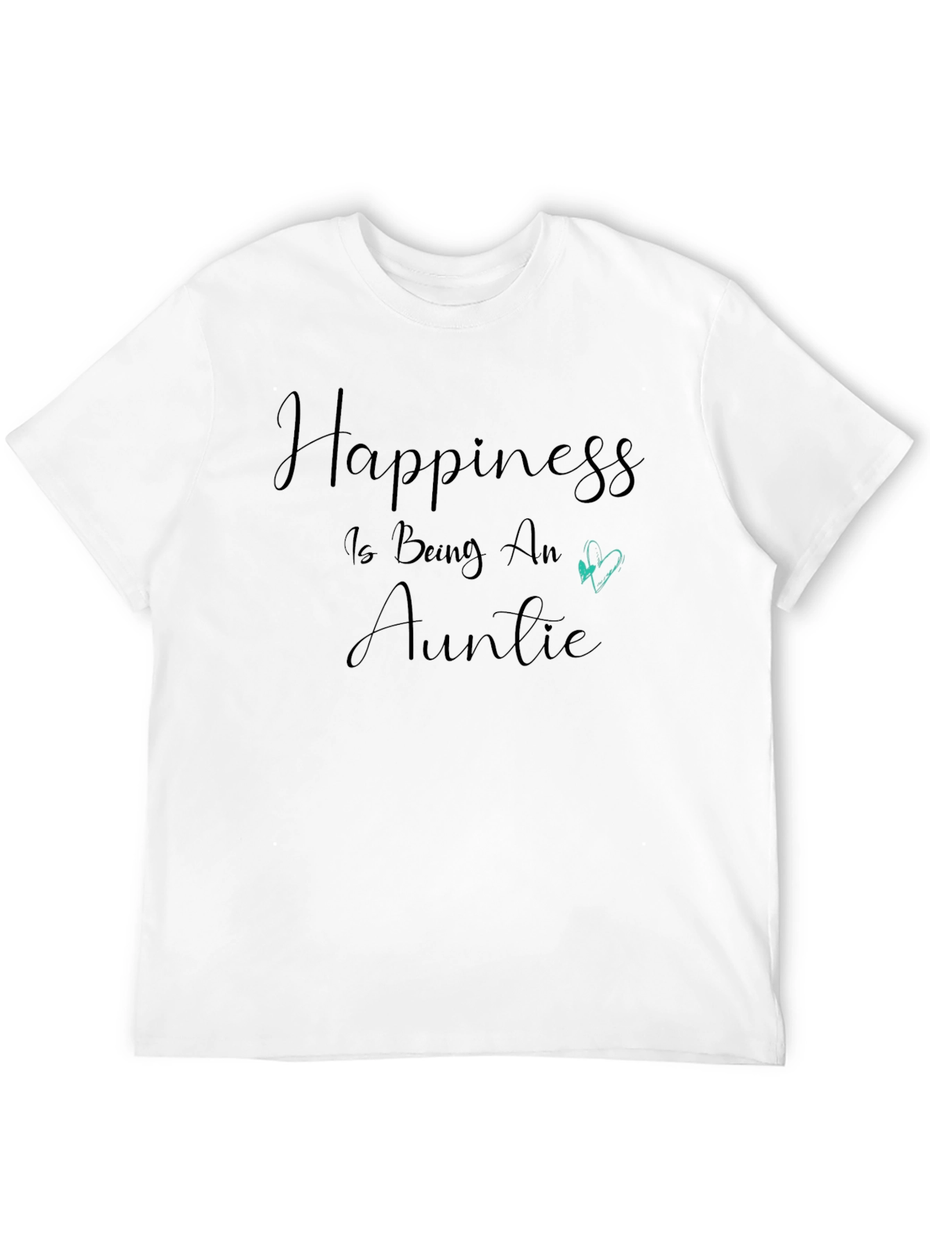 Happiness Is Being An Auntie Black T-Shirt