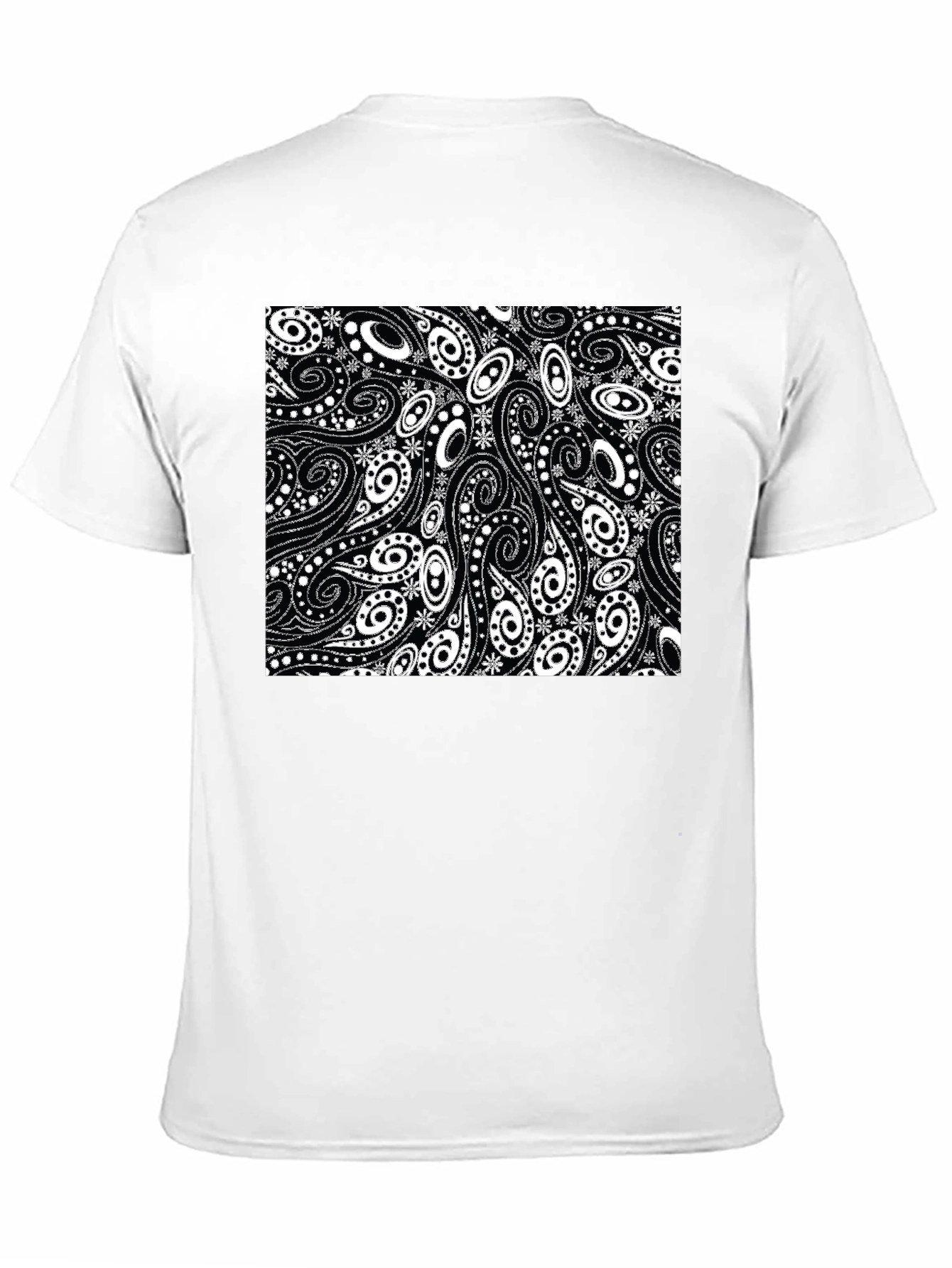 Paisley Pattern Black T-Shirt