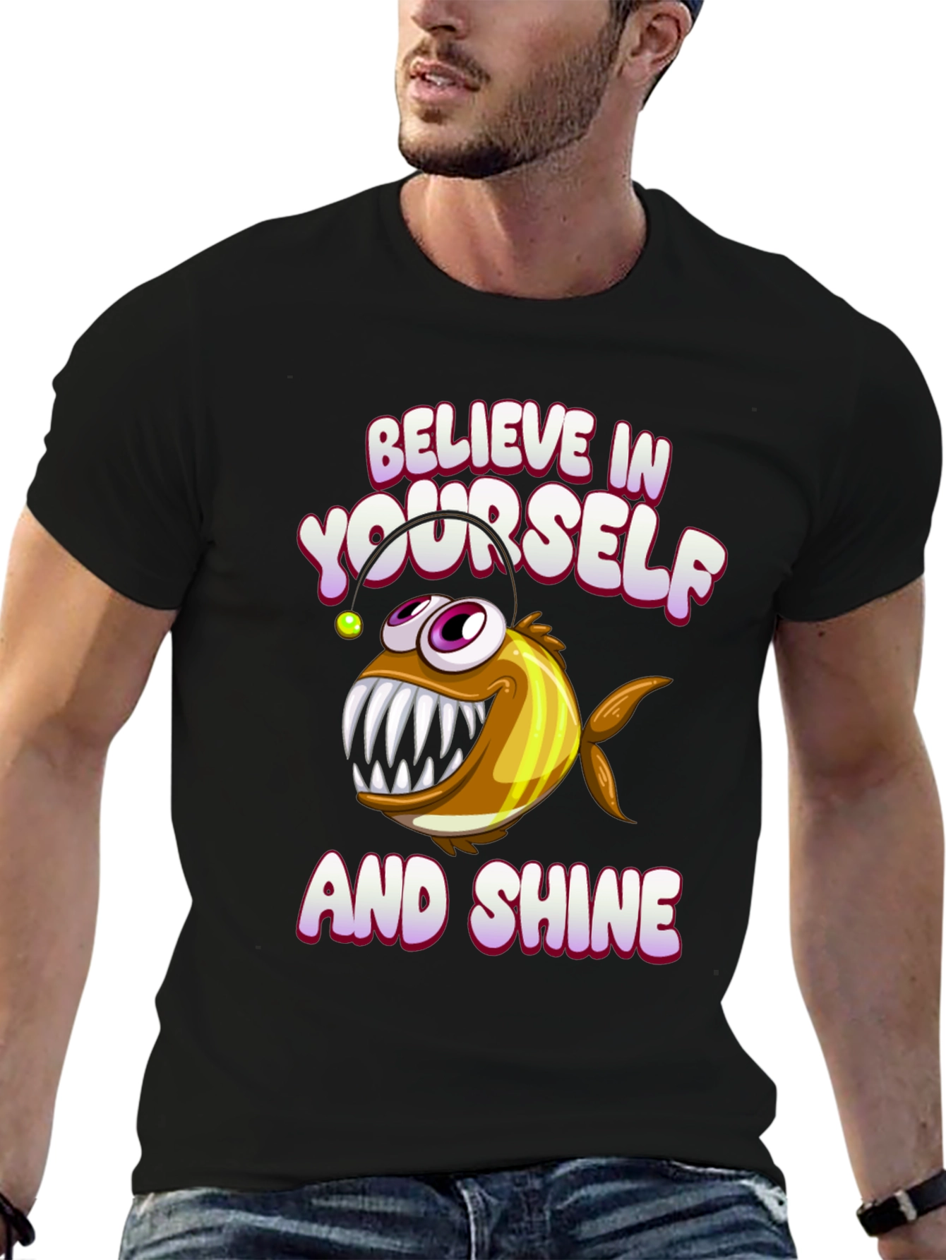 Believe in Yourself Angler Fish Graphic Tee