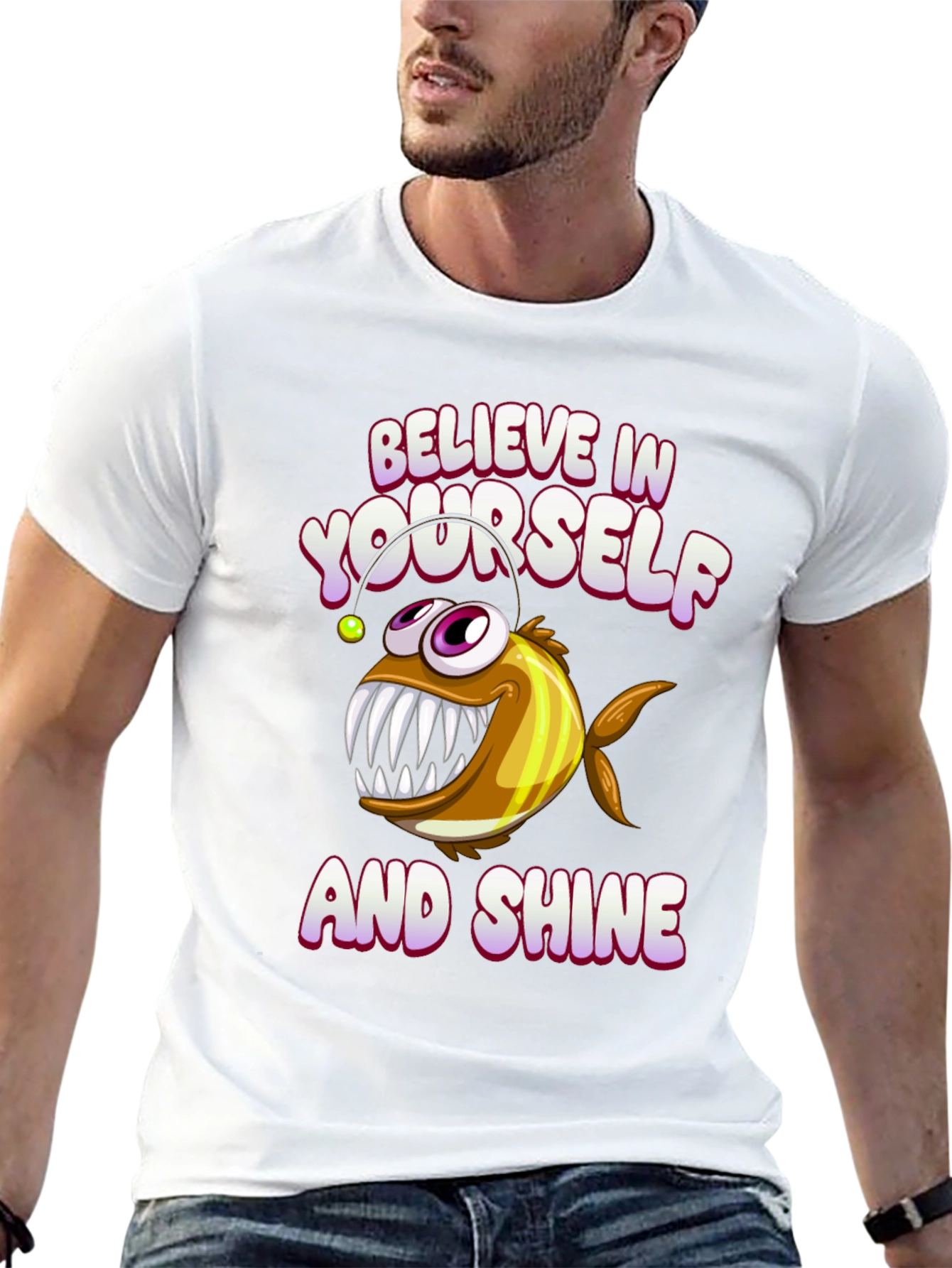 Believe in Yourself Angler Fish Graphic Tee