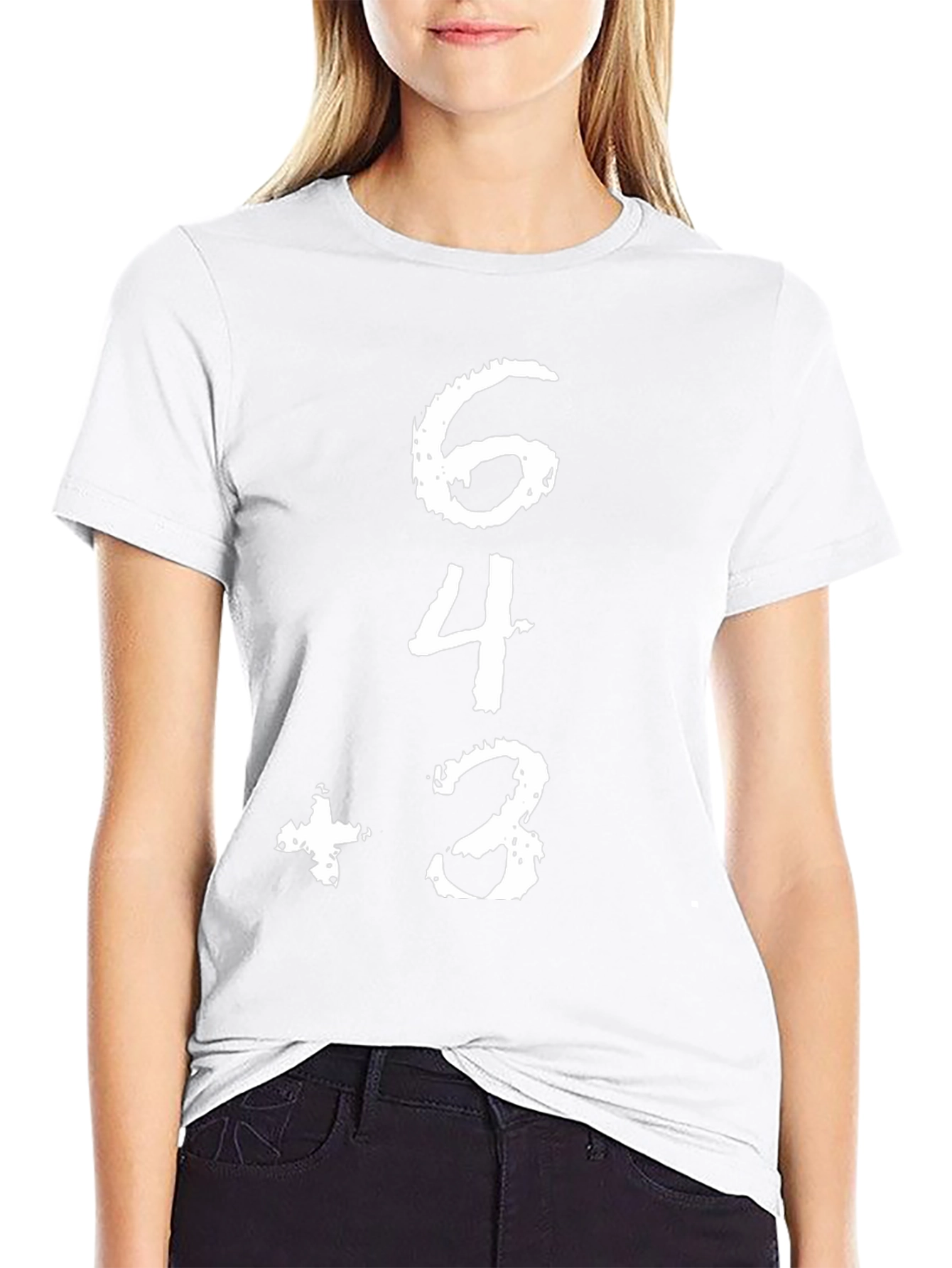 64+3 Graphic Tee - Black Casual T-Shirt