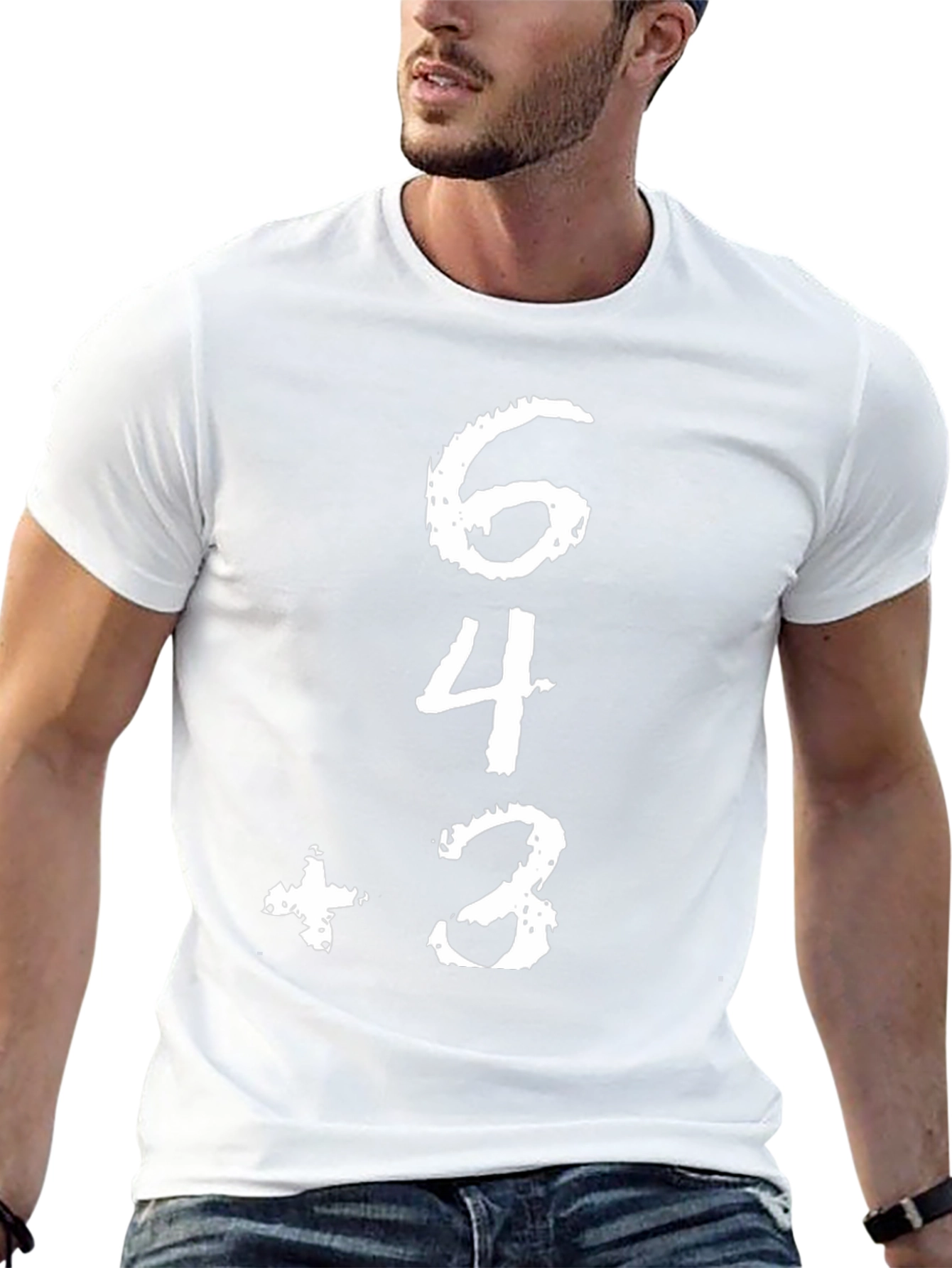 64+3 Graphic Tee - Black Casual T-Shirt