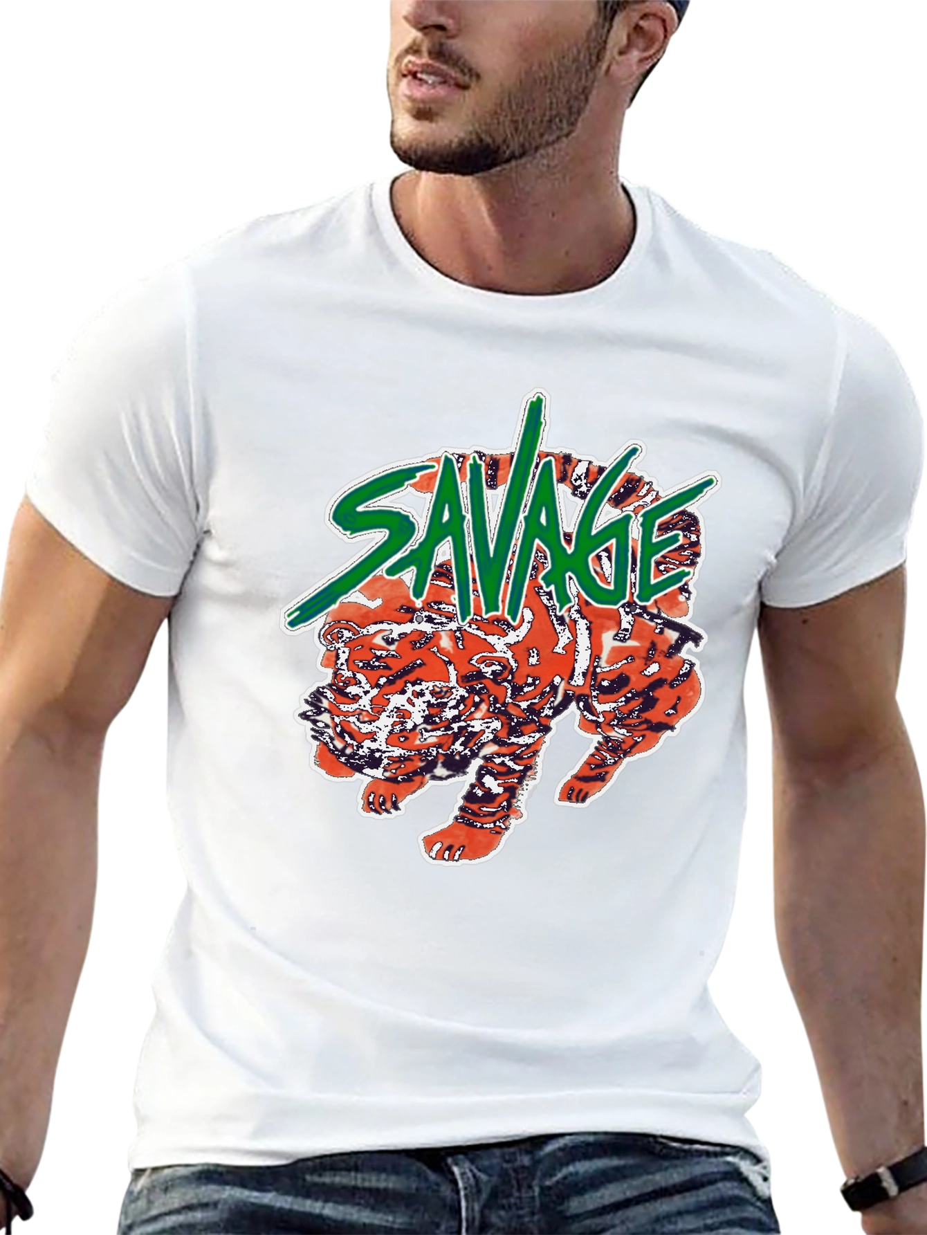 Savage Tiger Graphic Tee - Bold & Edgy