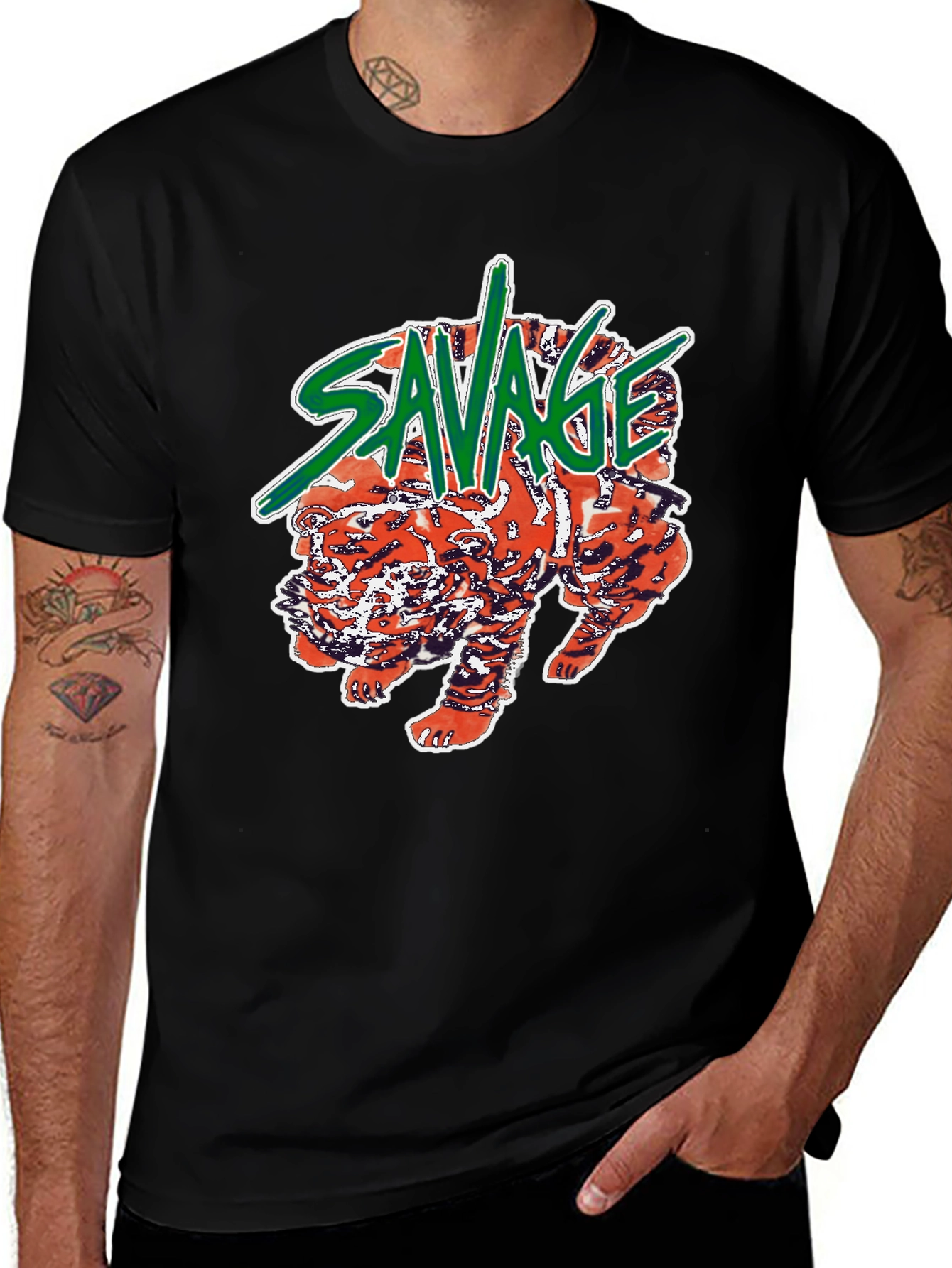 Savage Tiger Graphic Tee - Bold & Edgy