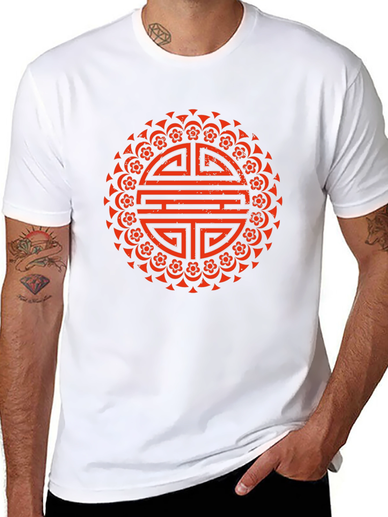 Lucky Symbol Graphic Tee - Black
