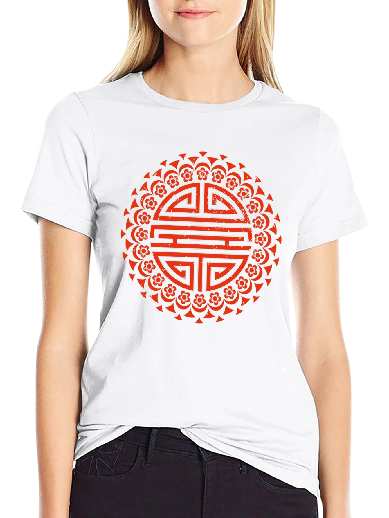 Lucky Symbol Graphic Tee - Black