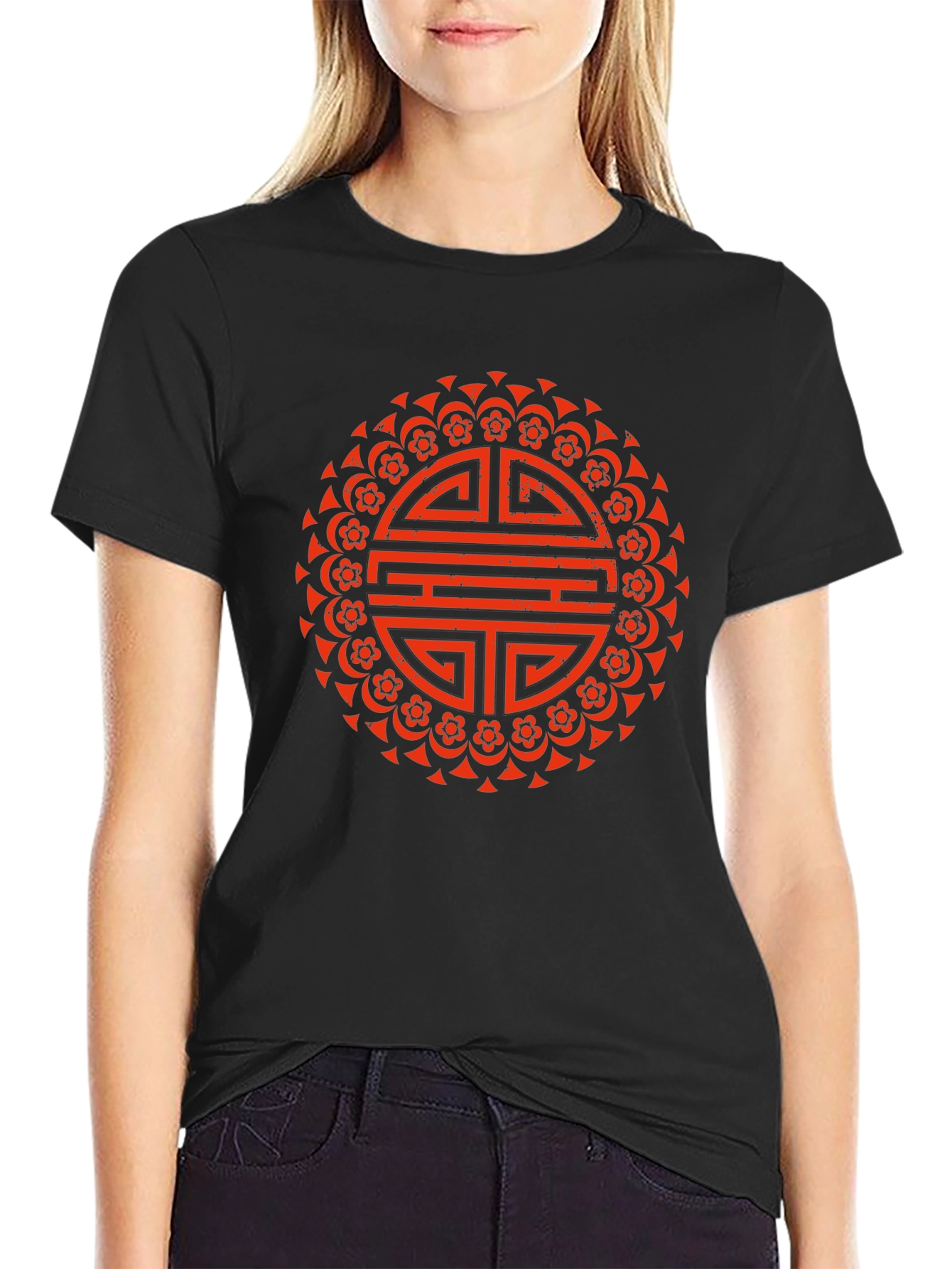 Lucky Symbol Graphic Tee - Black