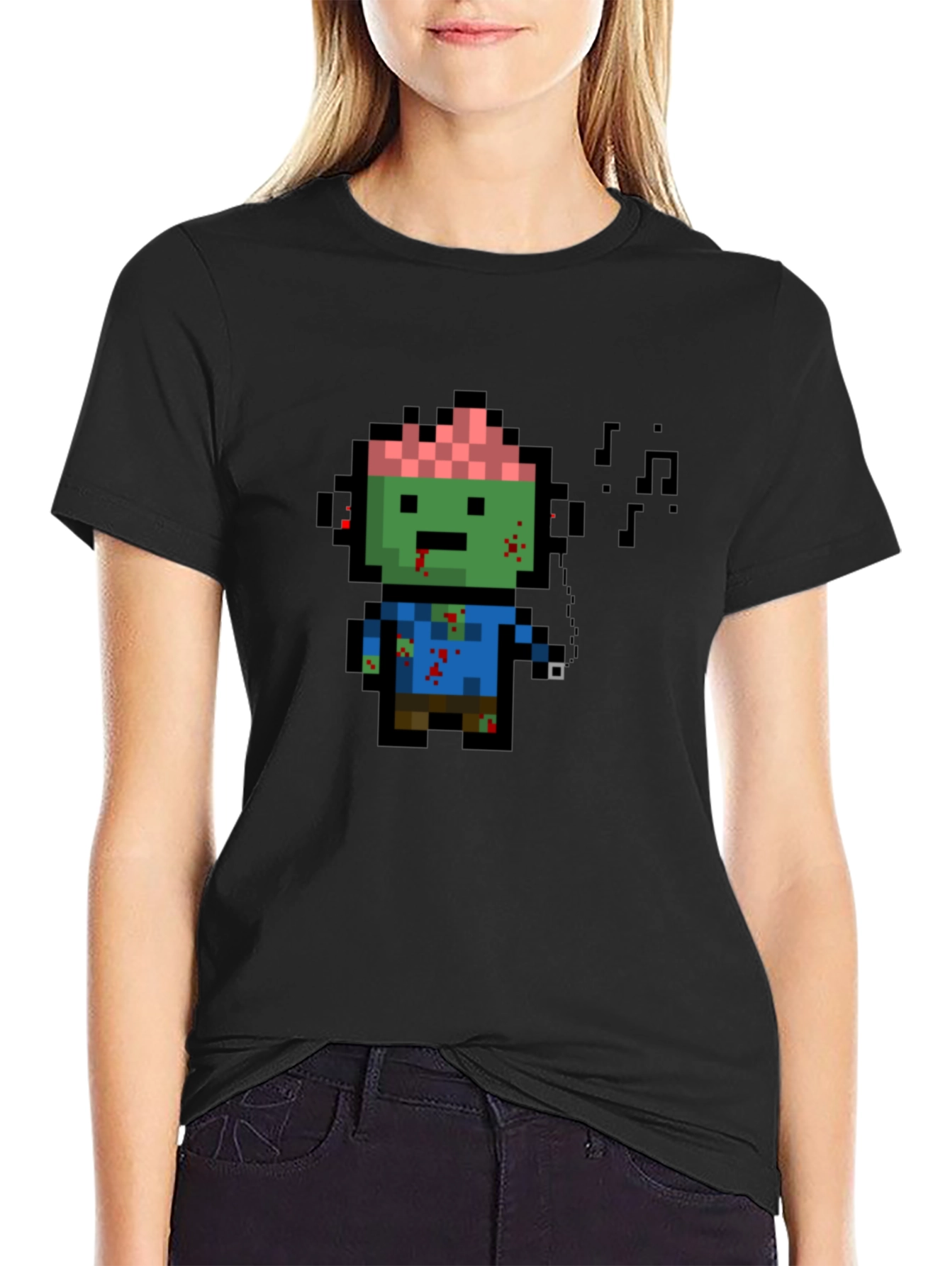 Pixel Zombie T-Shirt - Retro Gamer Style