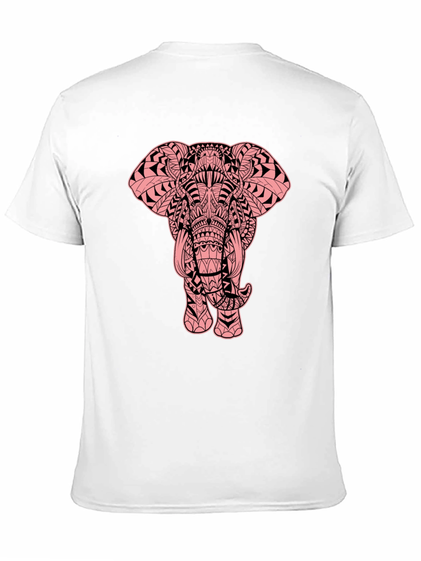 Elephant Graphic Print Black Tee