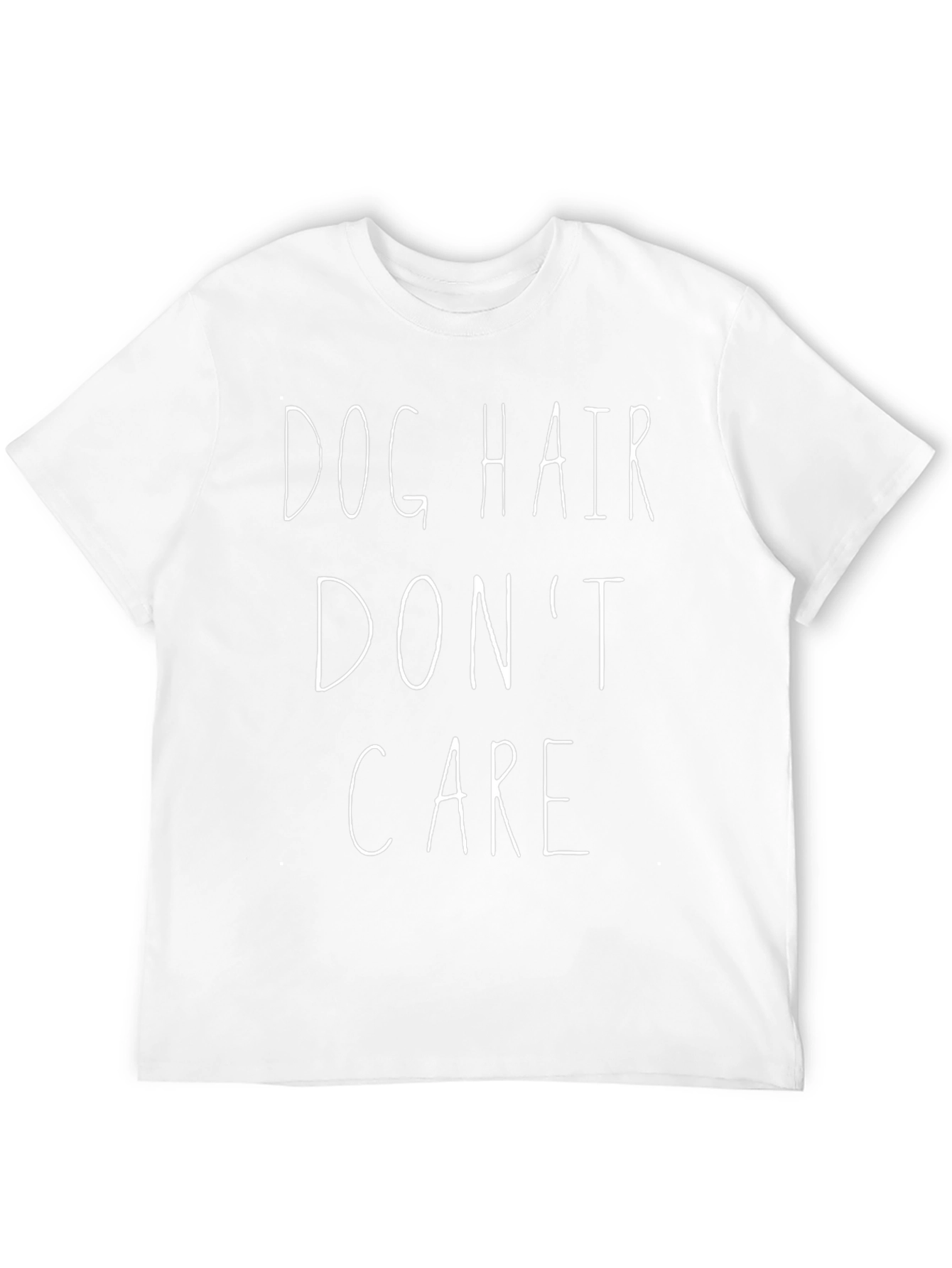 Dog Hair Dont Care Black Graphic T-Shirt