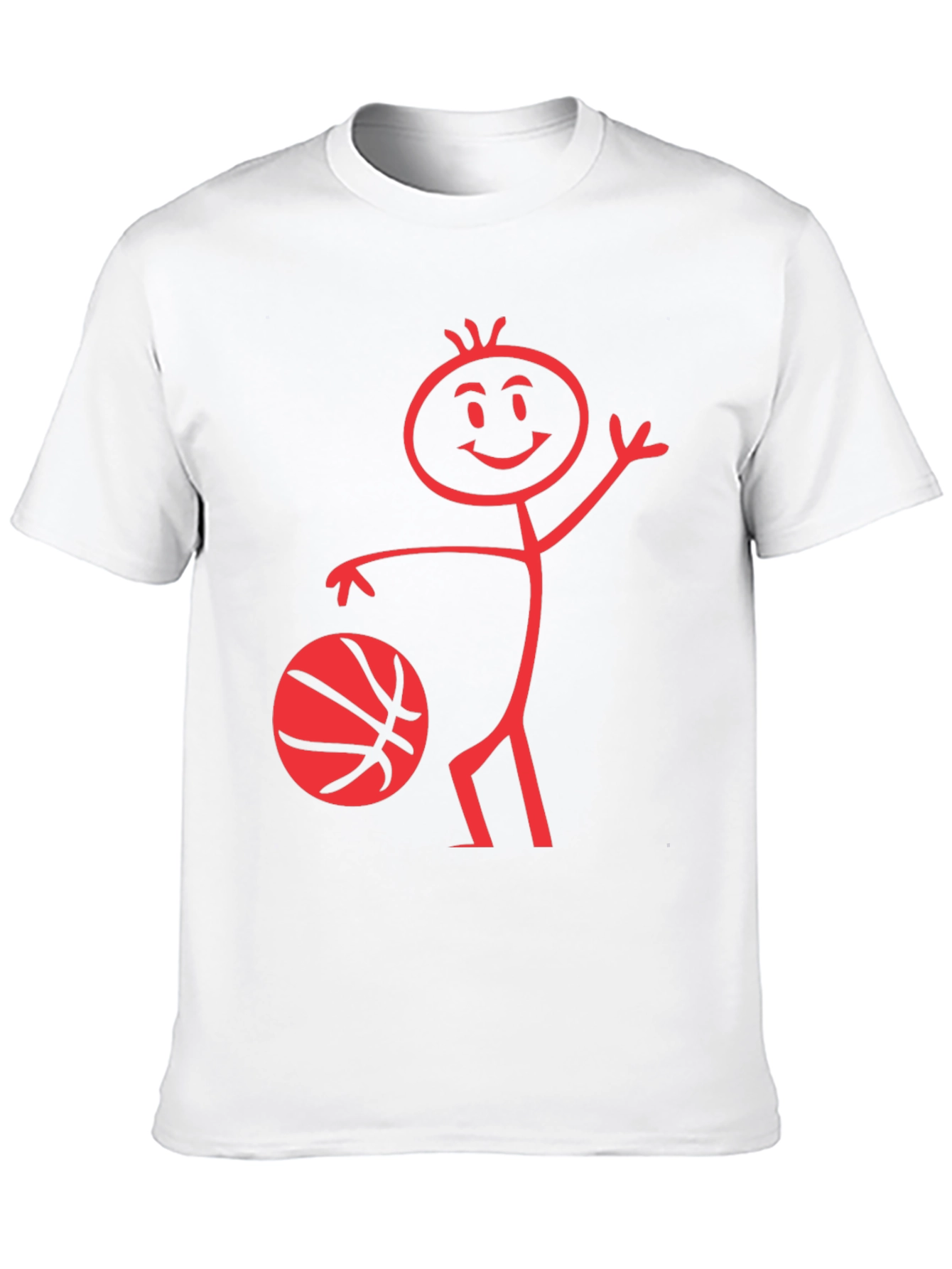 Funny Basketball Stick Figure Black T-Shirt