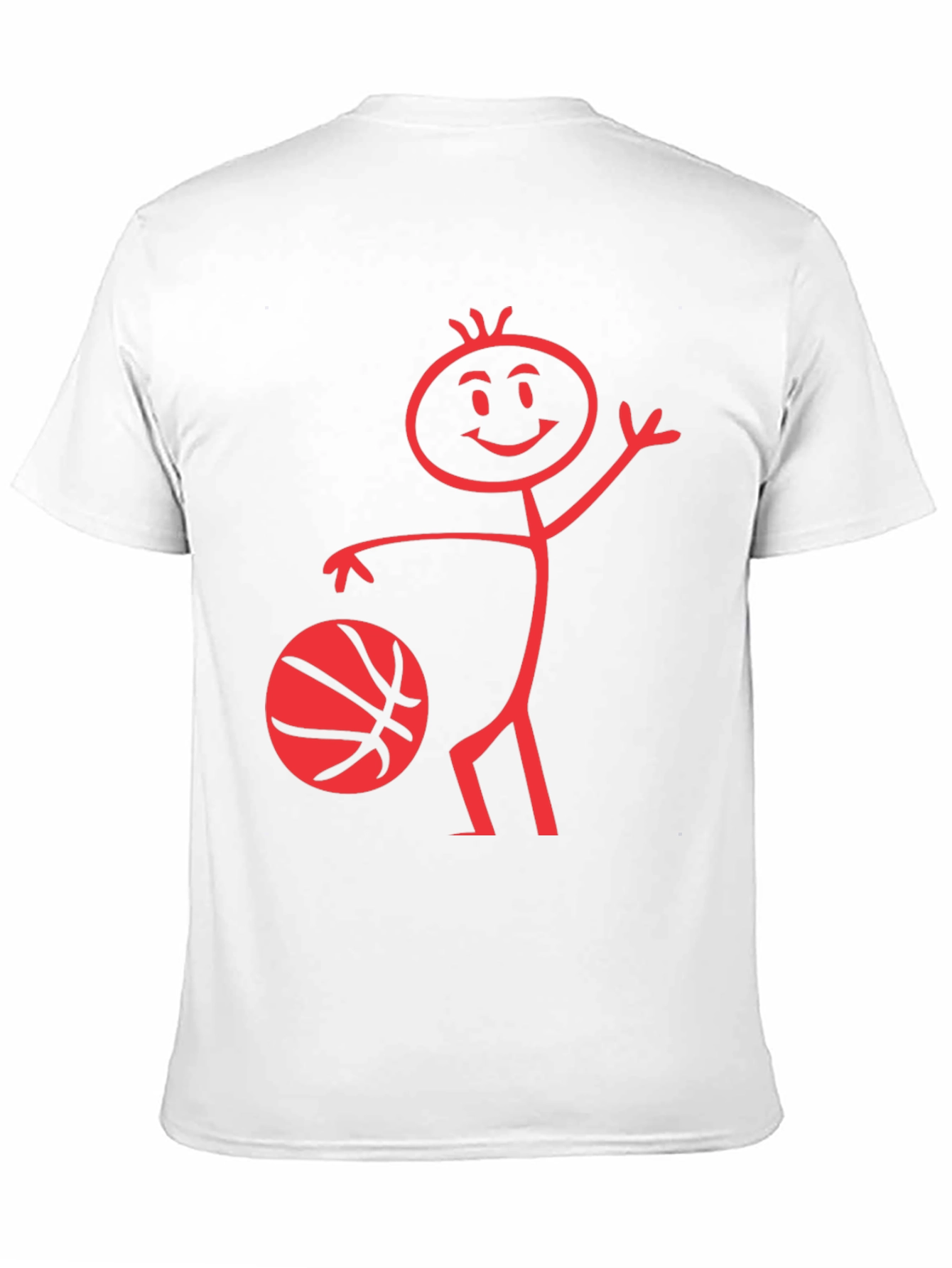 Funny Basketball Stick Figure Black T-Shirt