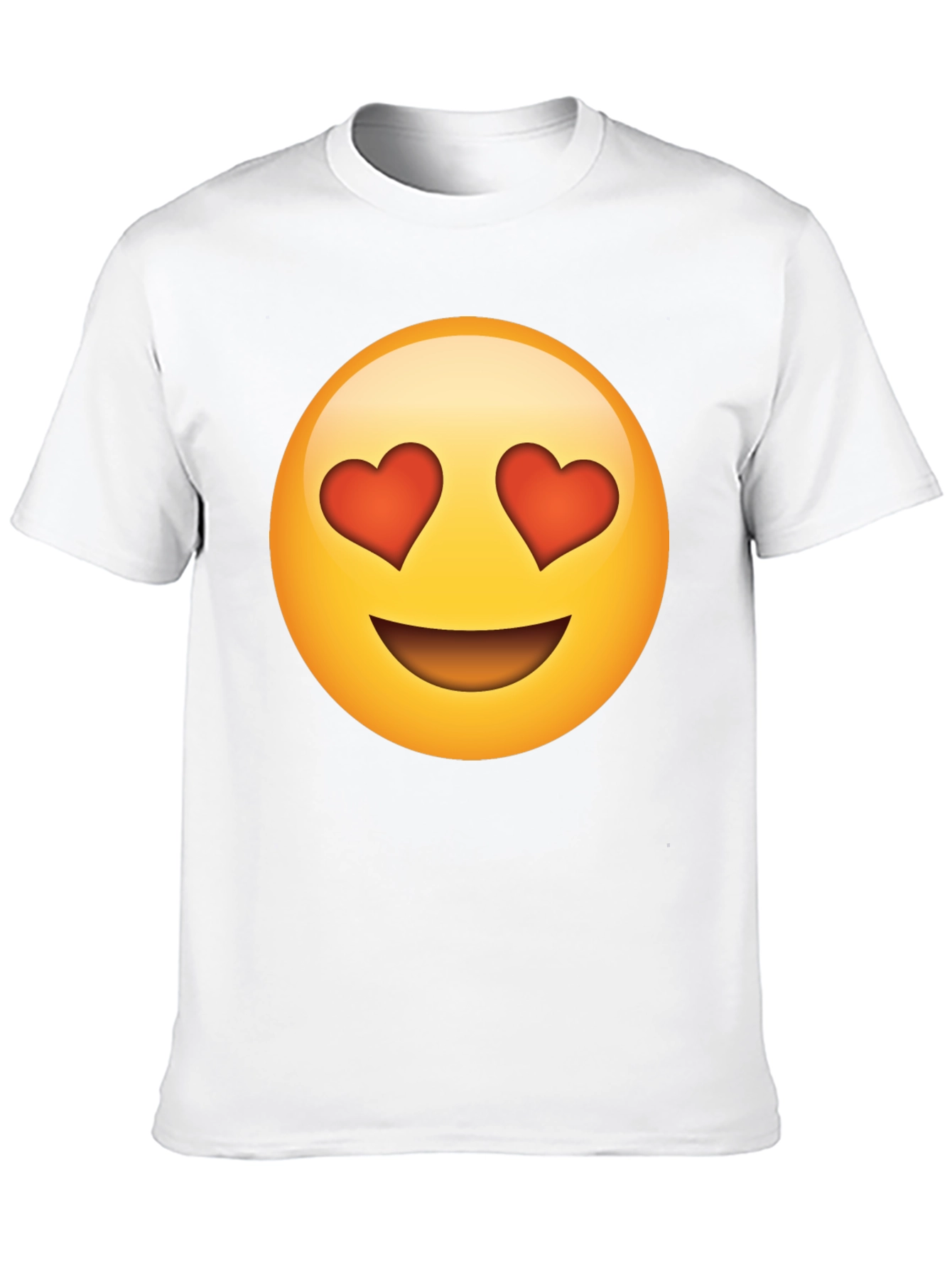 Emoji Heart Eyes Black T-Shirt