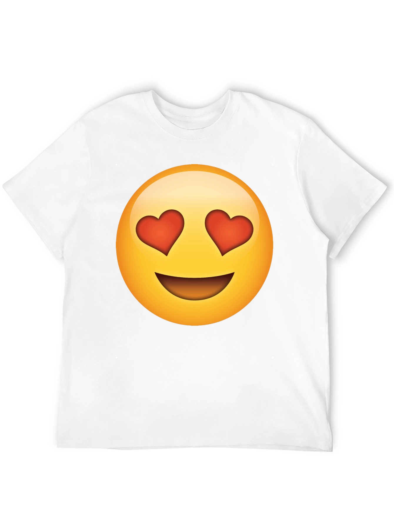 Emoji Heart Eyes Black T-Shirt