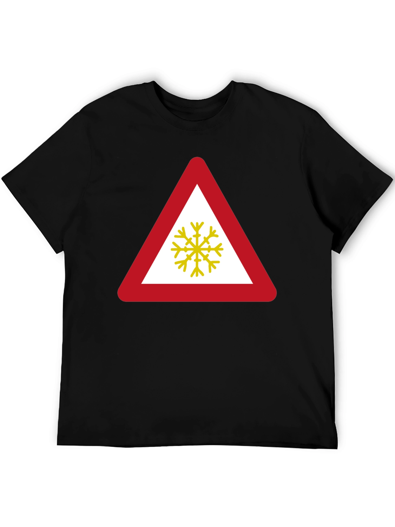 Slippery Road Ahead Black T-Shirt
