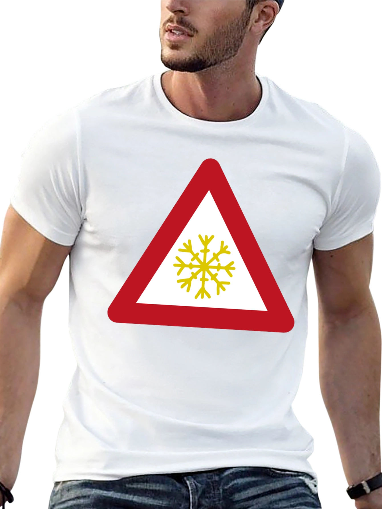 Slippery Road Ahead Black T-Shirt