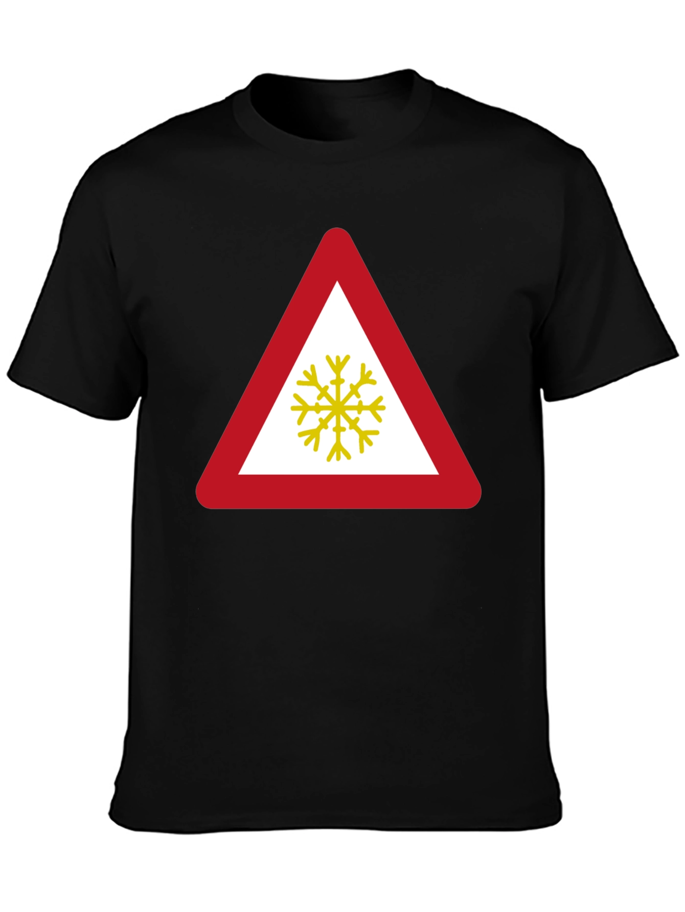 Slippery Road Ahead Black T-Shirt