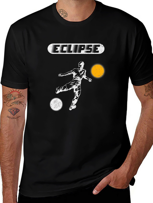 Eclipse Soccer Graphic Black T-Shirt