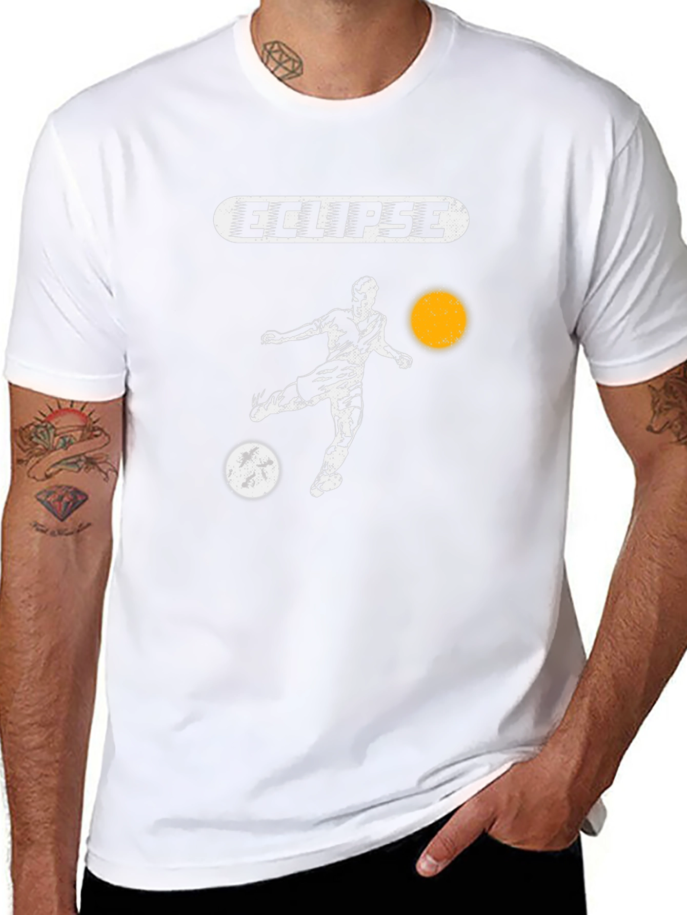 Eclipse Soccer Graphic Black T-Shirt
