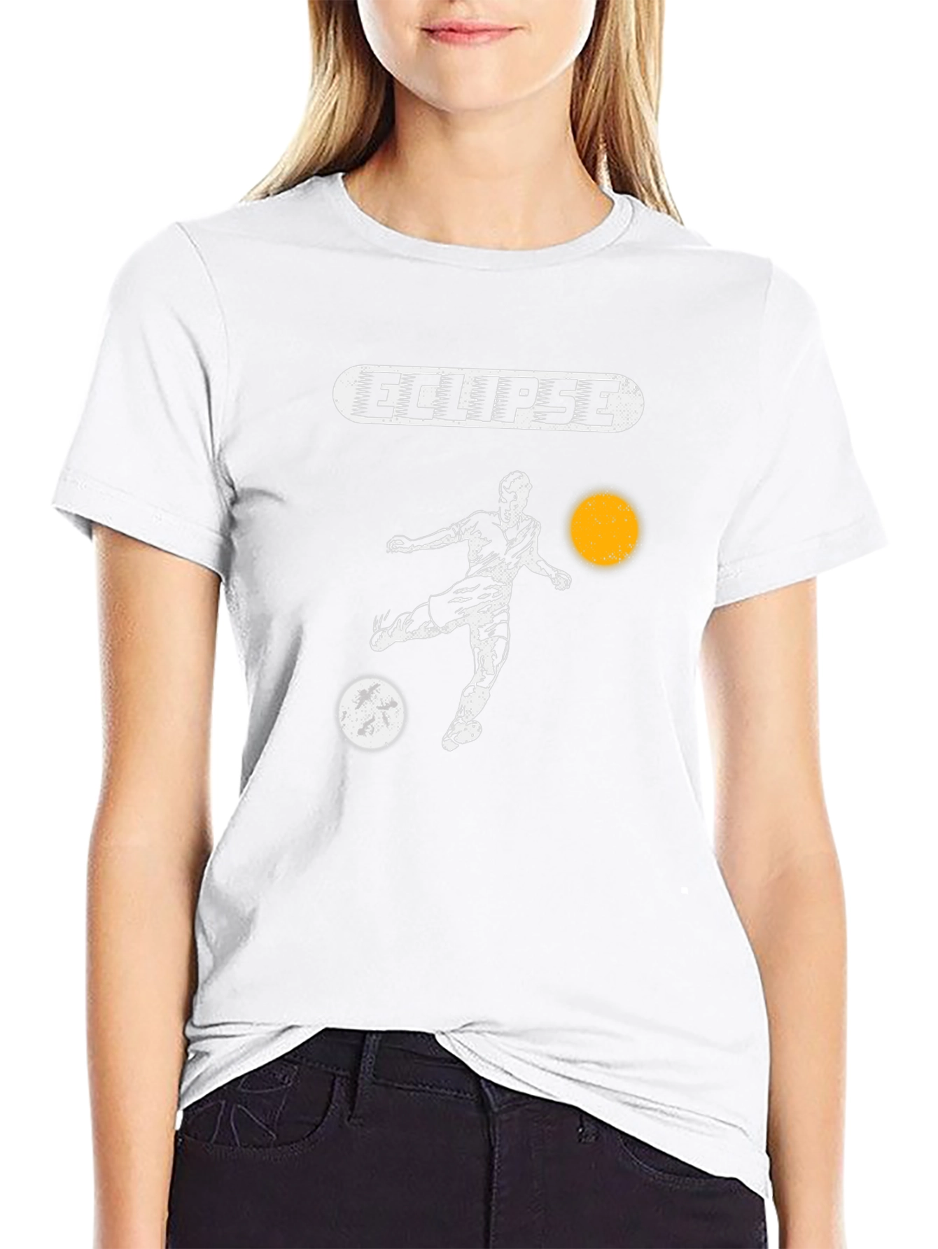 Eclipse Soccer Graphic Black T-Shirt
