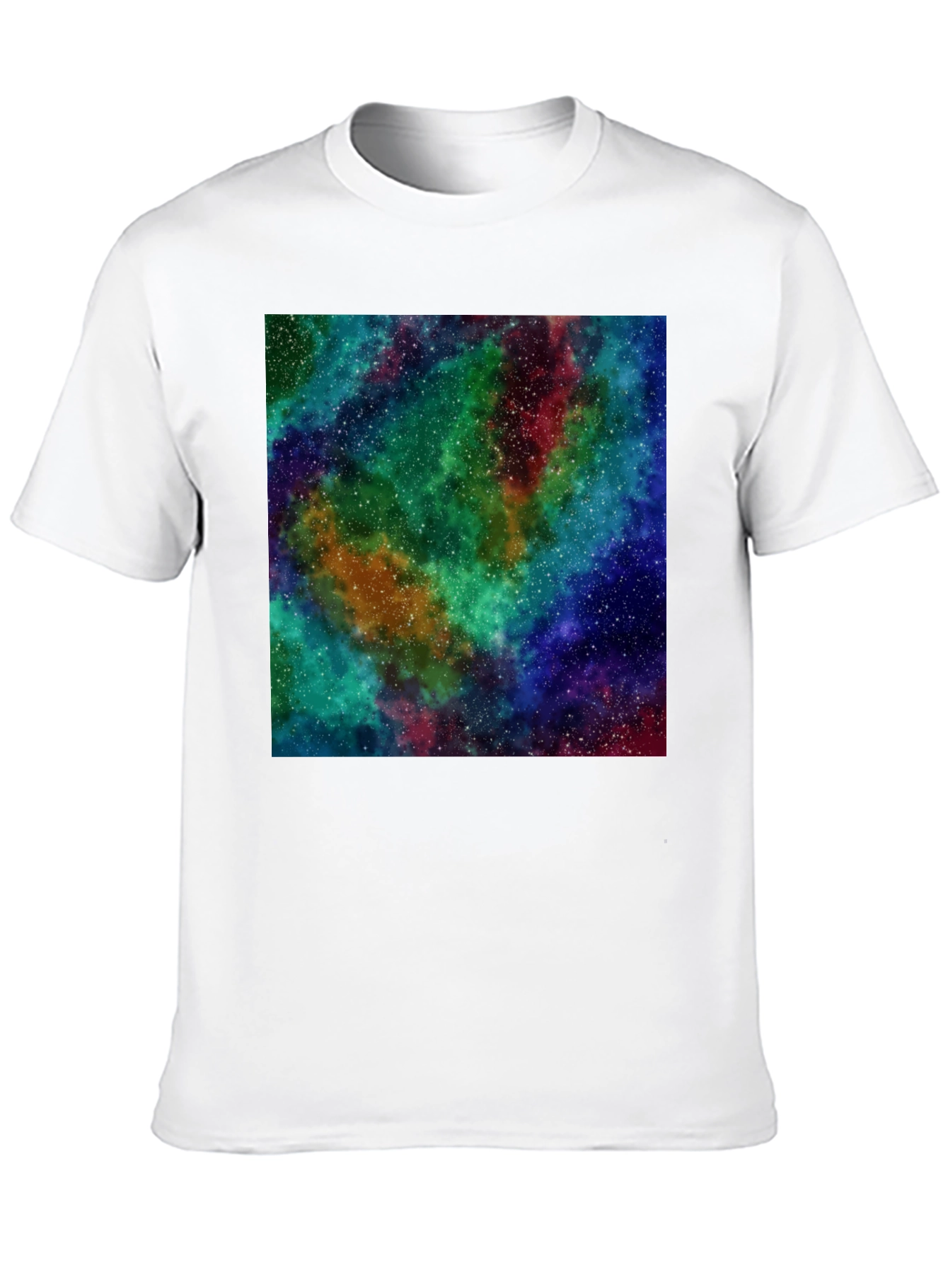 Galaxy Print Black T-Shirt - Unique Space Design