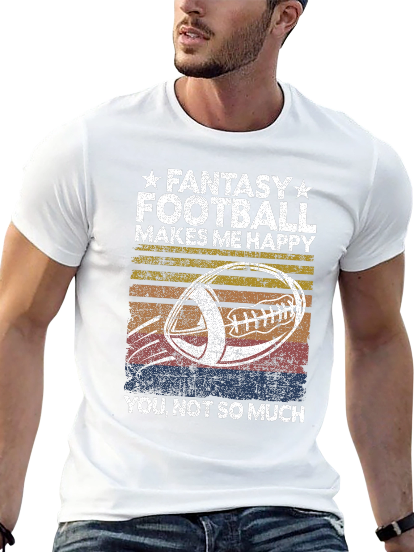 Fantasy Football Makes Me Happy Graphic Tee