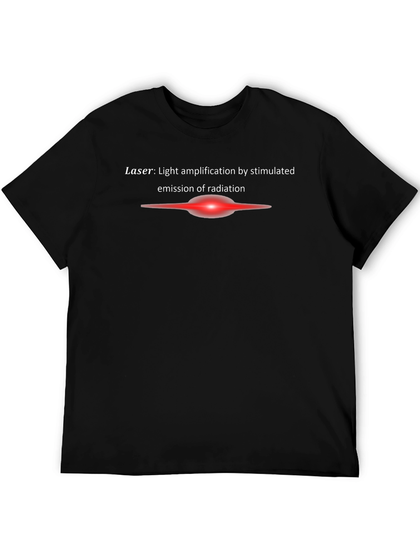 Laser Definition Black T-Shirt - Science Tee