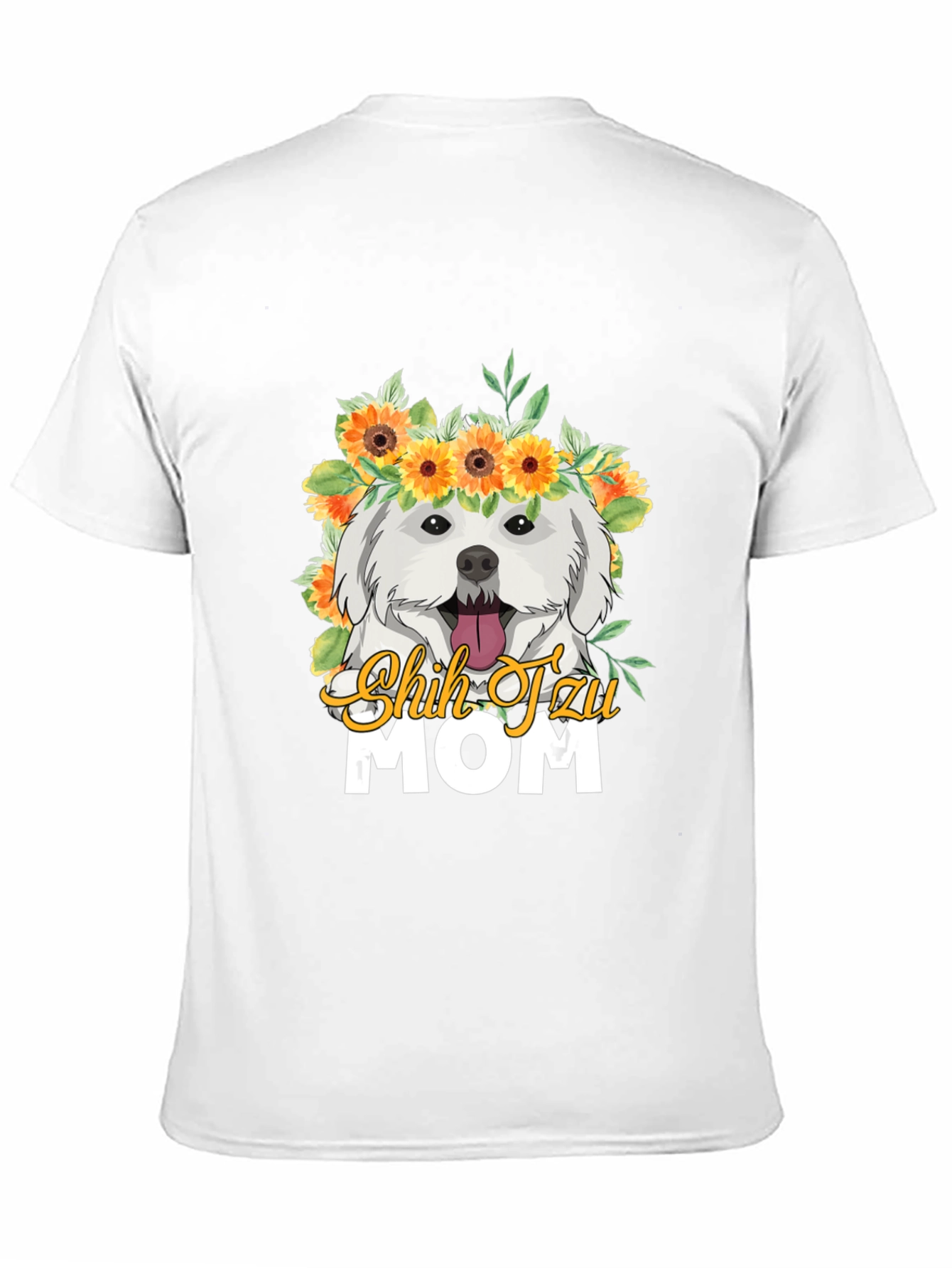 Shih Tzu Mom Sunflower Crown T-Shirt