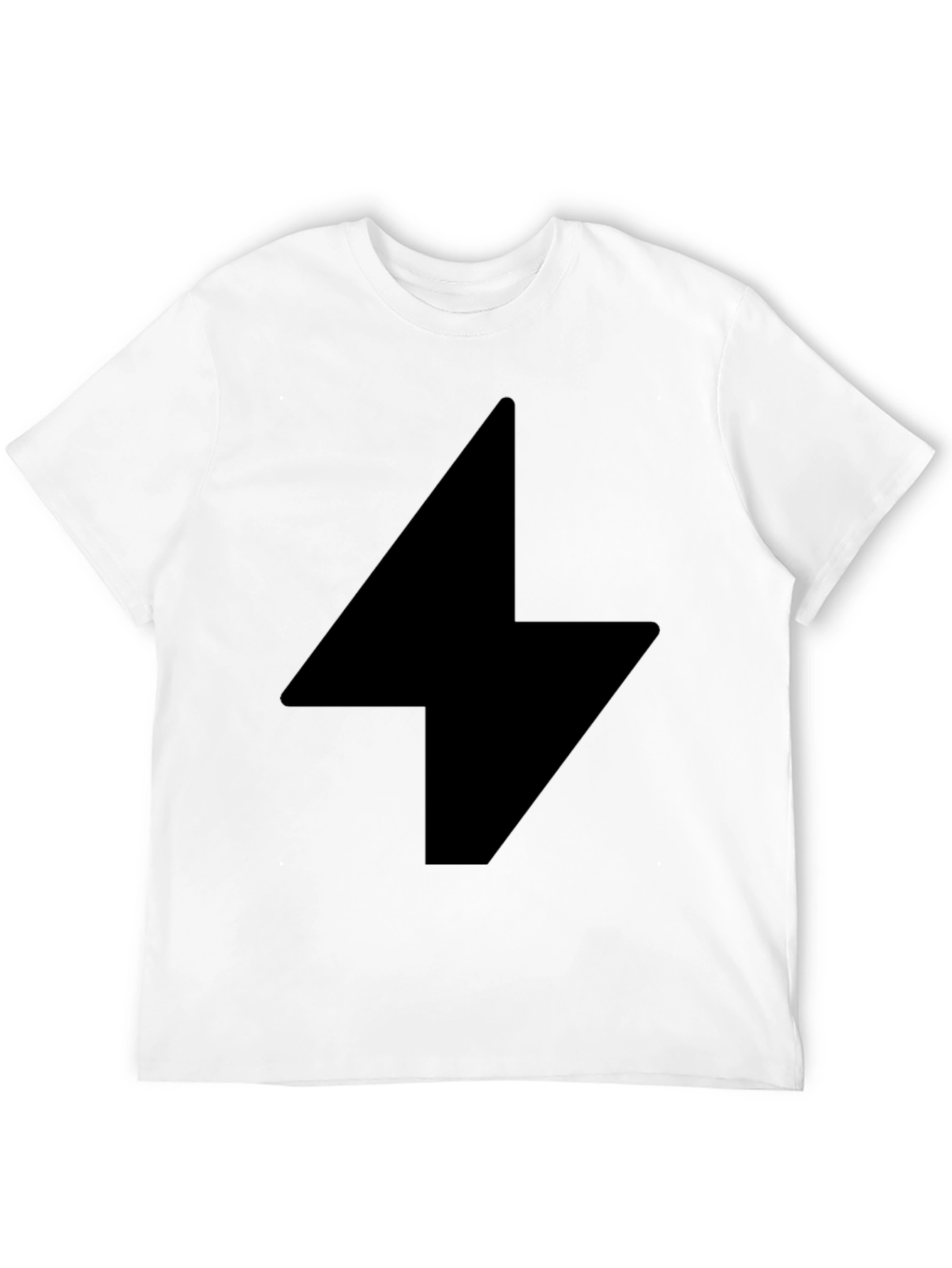 Black Lightning Bolt Graphic T-Shirt