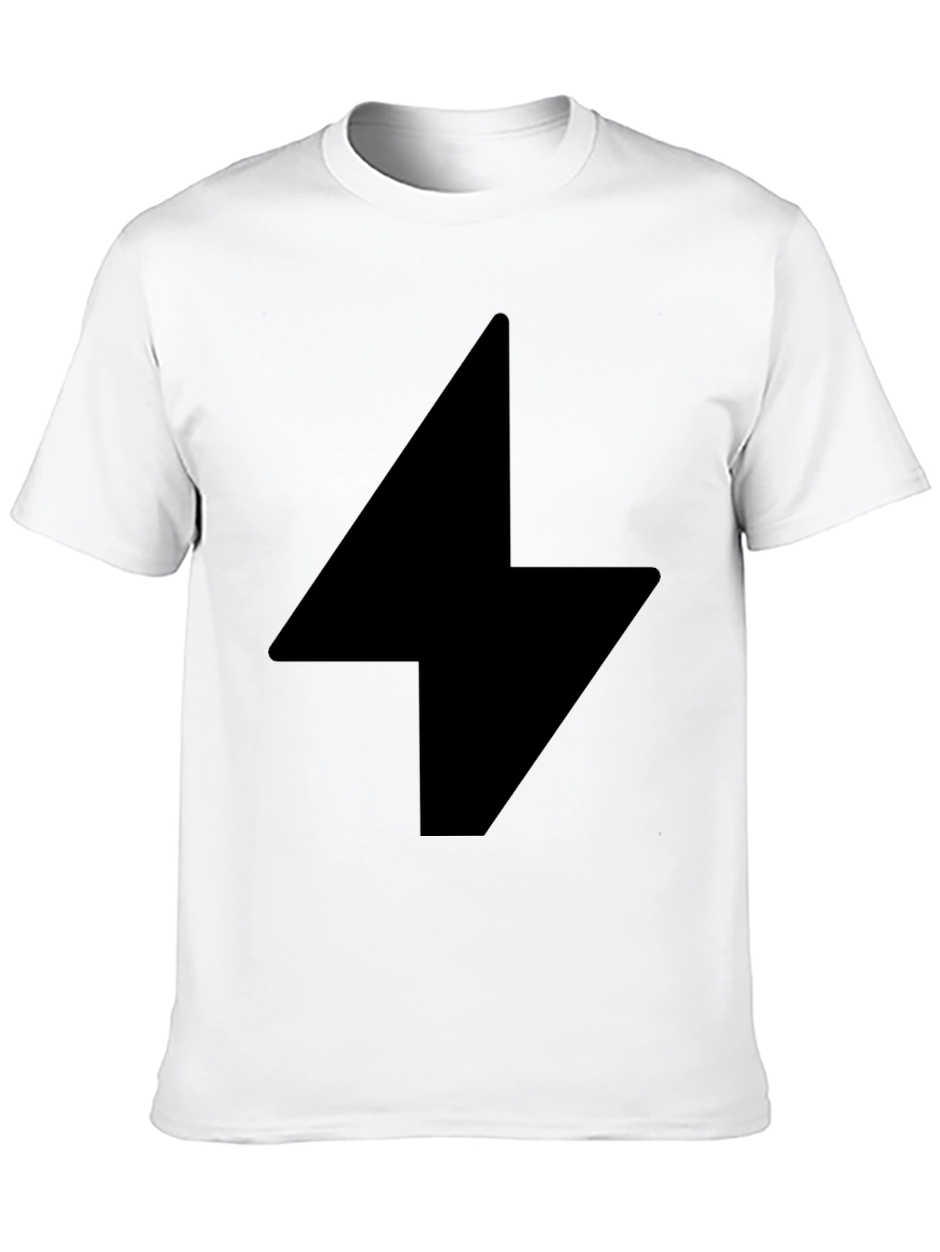 Black Lightning Bolt Graphic T-Shirt