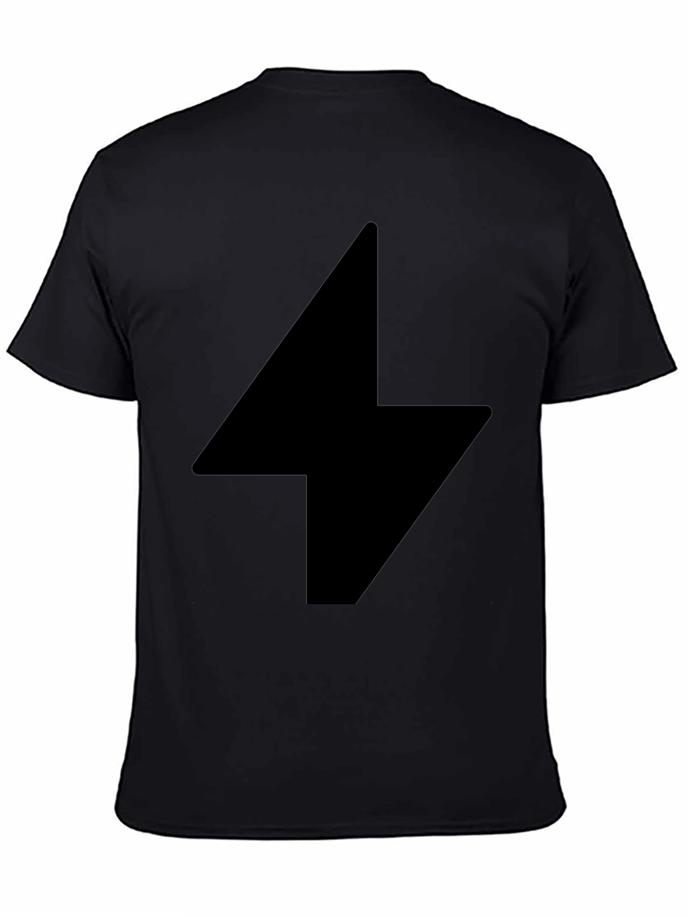Black Lightning Bolt Graphic T-Shirt