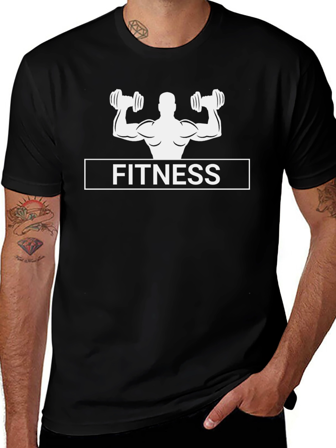 Fitness Graphic Black T-Shirt - Workout Ready