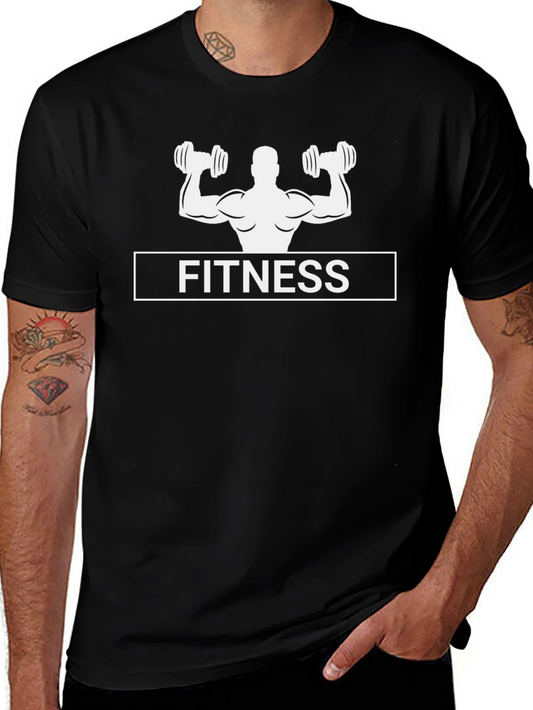 Fitness Graphic Black T-Shirt - Workout Ready