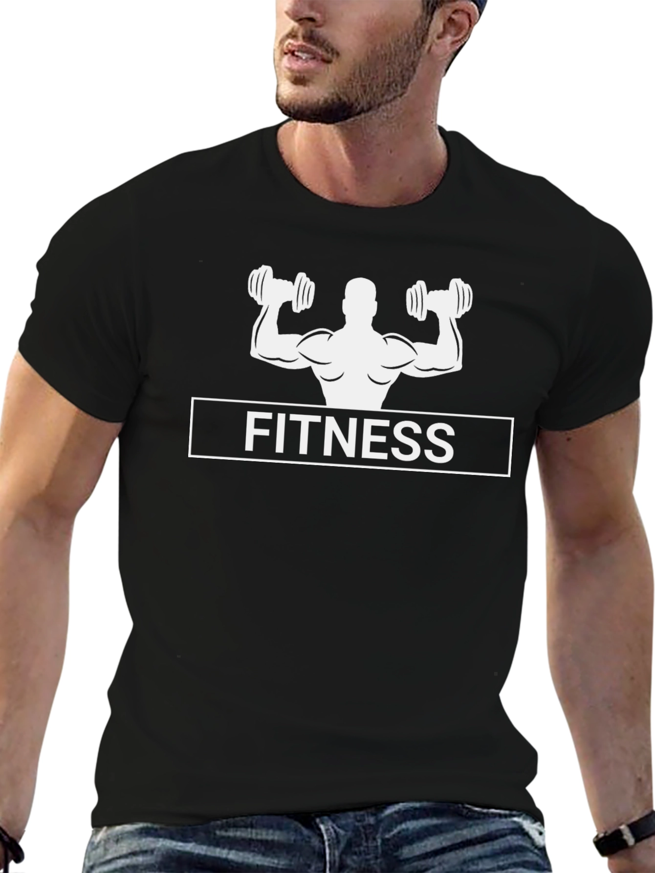 Fitness Graphic Black T-Shirt - Workout Ready