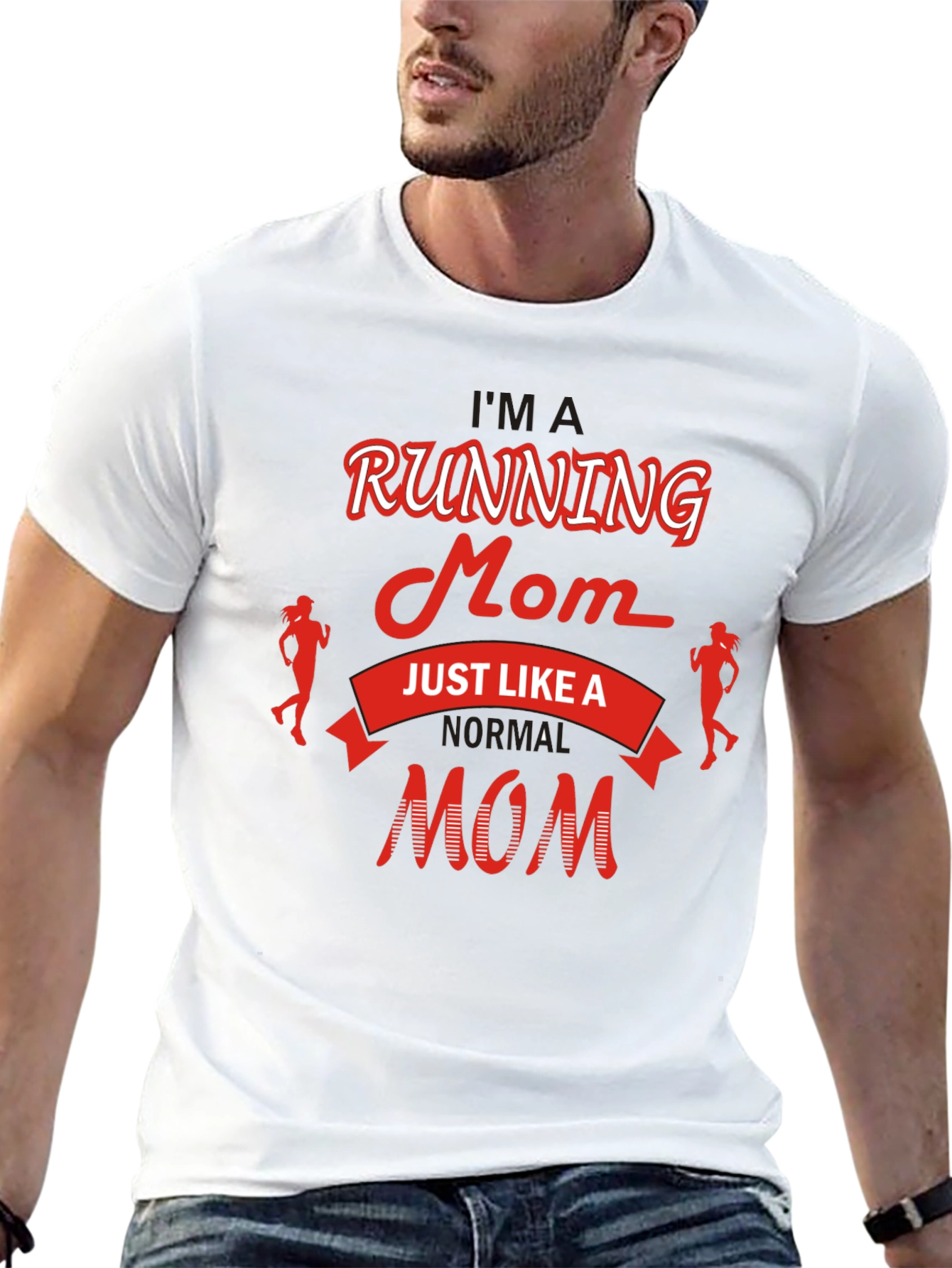 Running Mom Graphic Tee - Comfortable Cotton Blend
