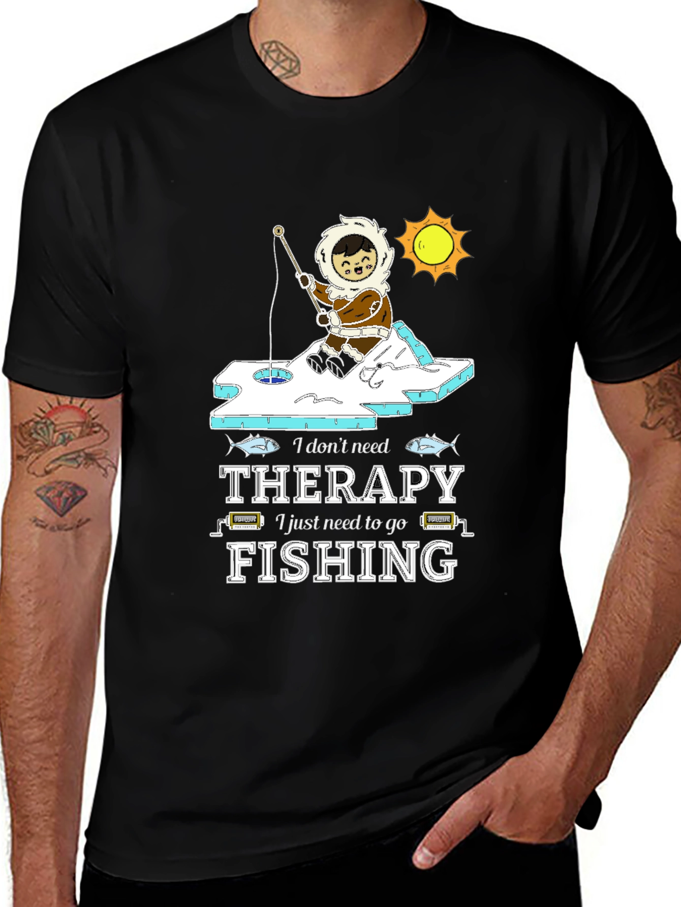 Fishing Therapy Graphic T-Shirt