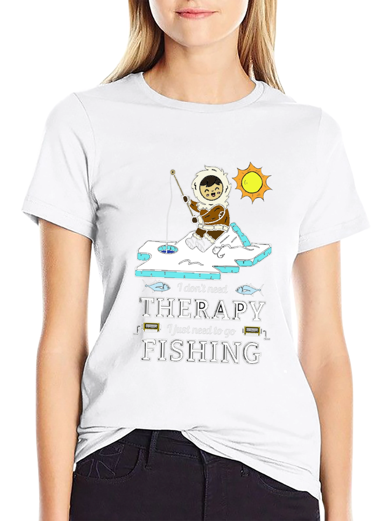 Fishing Therapy Graphic T-Shirt