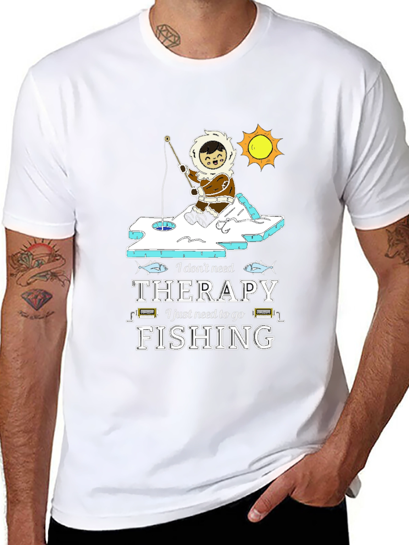Fishing Therapy Graphic T-Shirt