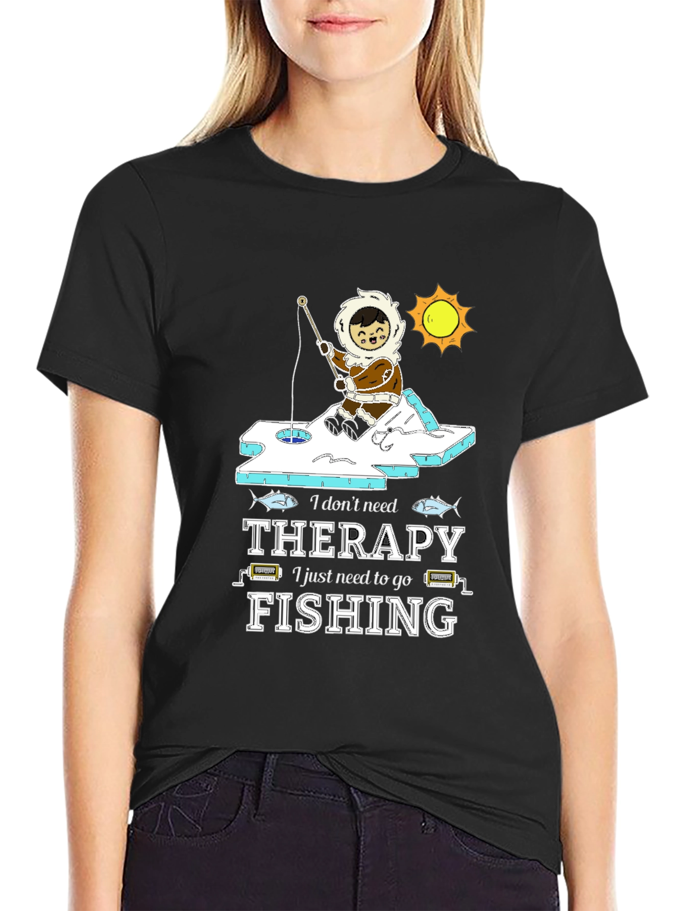 Fishing Therapy Graphic T-Shirt