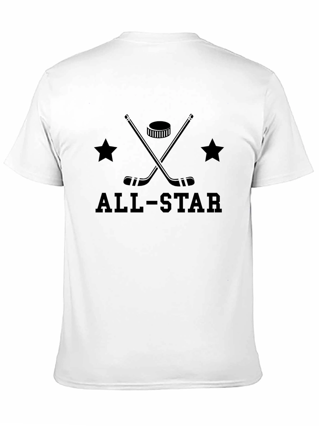 All-Star Hockey Graphic Tee - Black Cotton T-Shirt