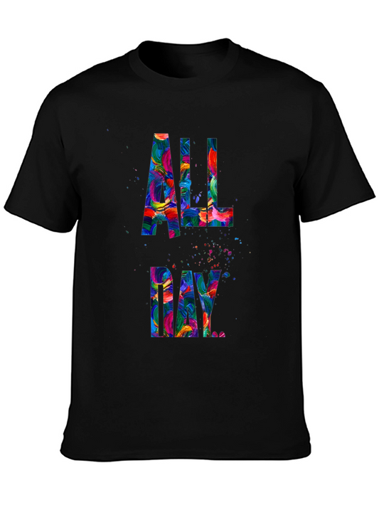 All Day Graphic Tee - Colorful Artistic Design