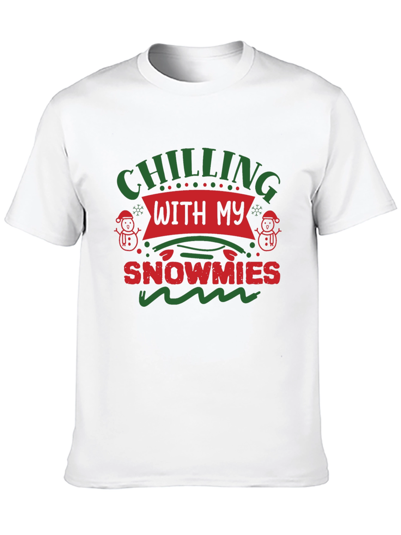 Chilling With My Snowmies Christmas Graphic Tee