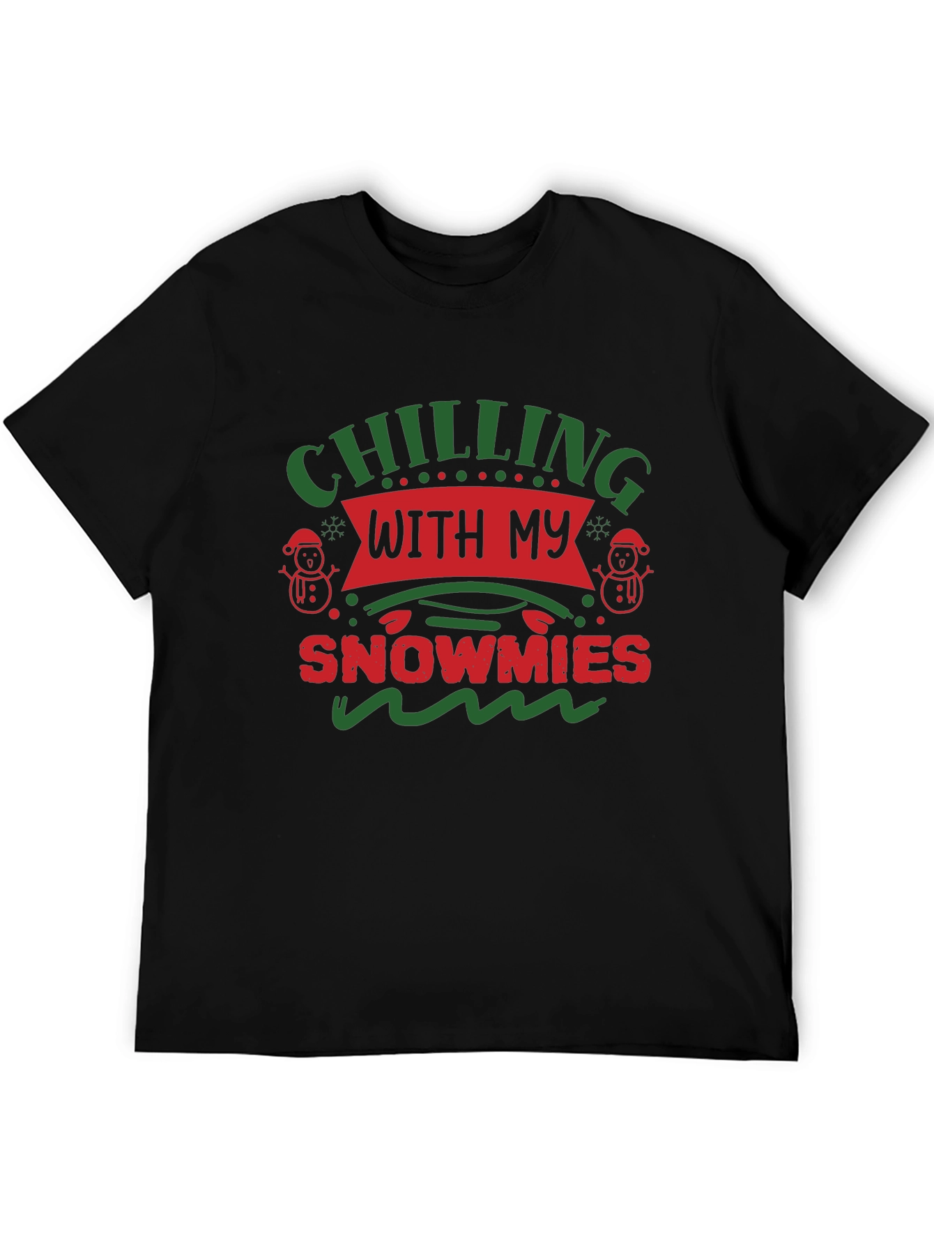 Chilling With My Snowmies Christmas Graphic Tee