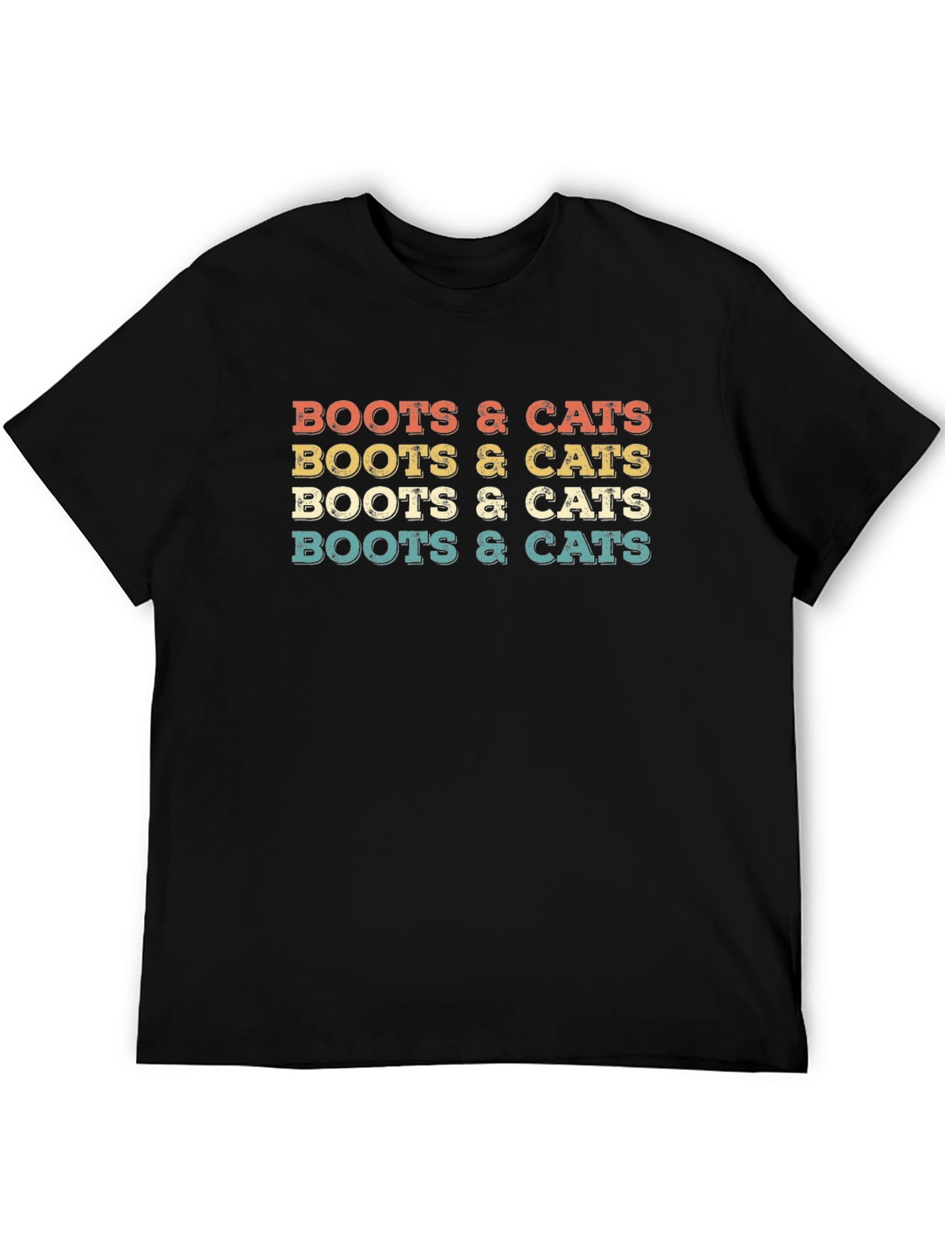 Boots and Cats Retro T-Shirt