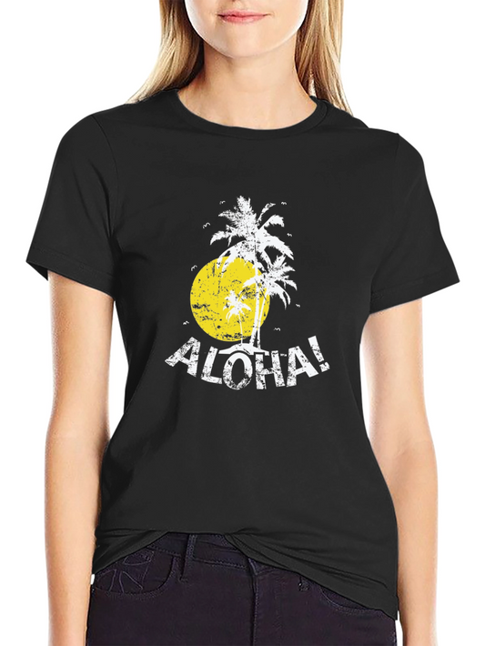 Aloha Palm Tree Graphic T-Shirt