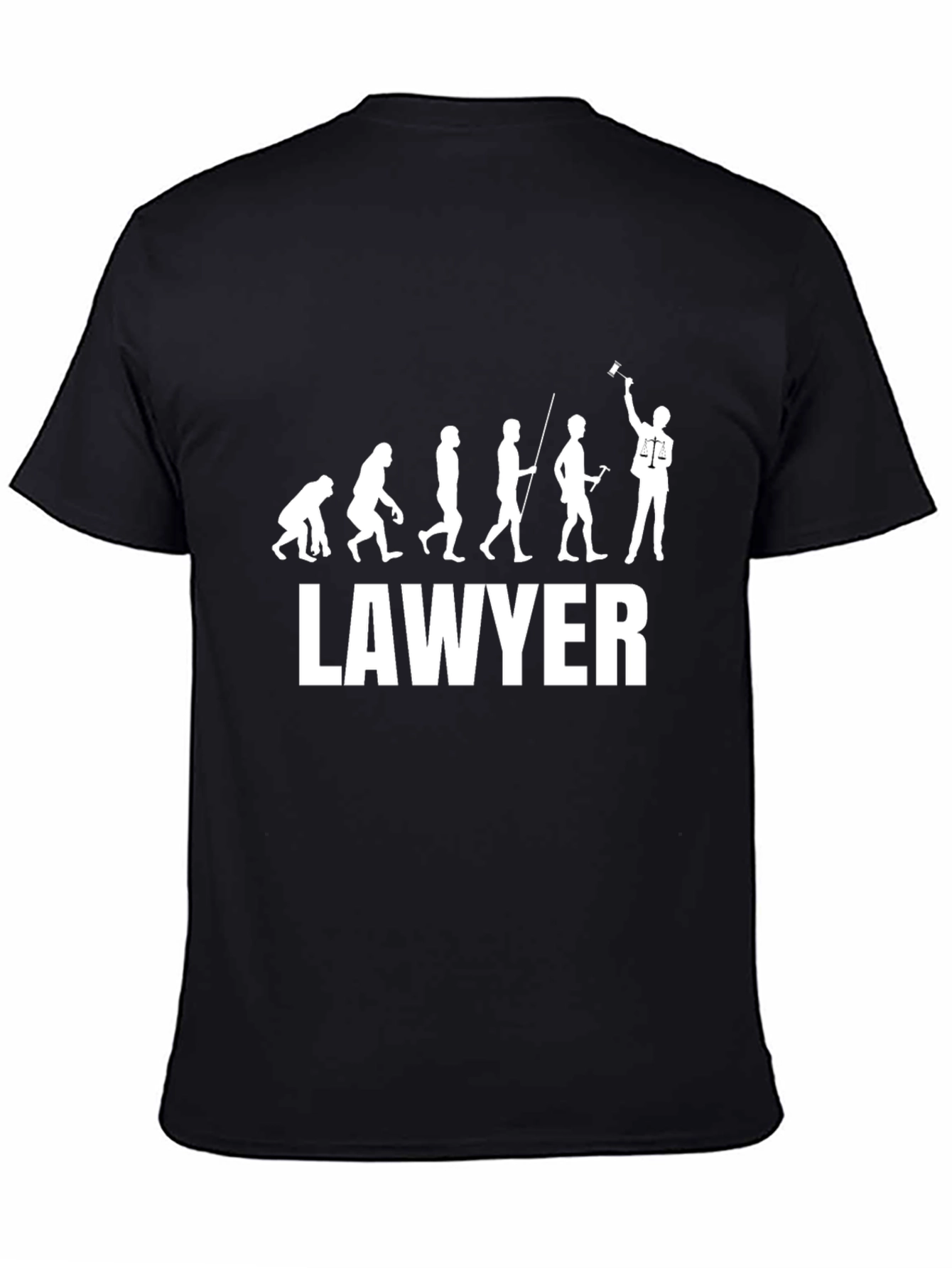 Lawyer Evolution Graphic Tee - Black Cotton T-Shirt