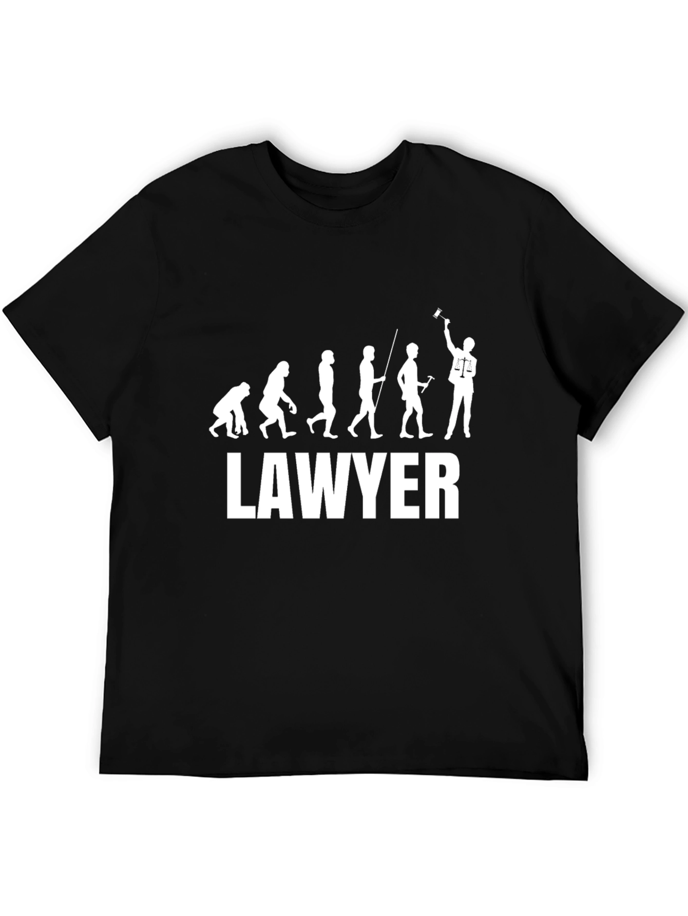 Lawyer Evolution Graphic Tee - Black Cotton T-Shirt