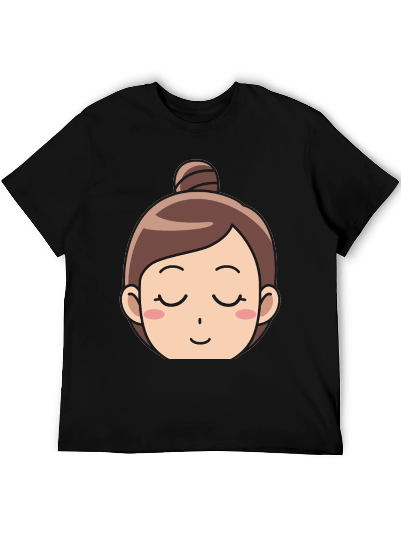 Cartoon Girl Face T-Shirt